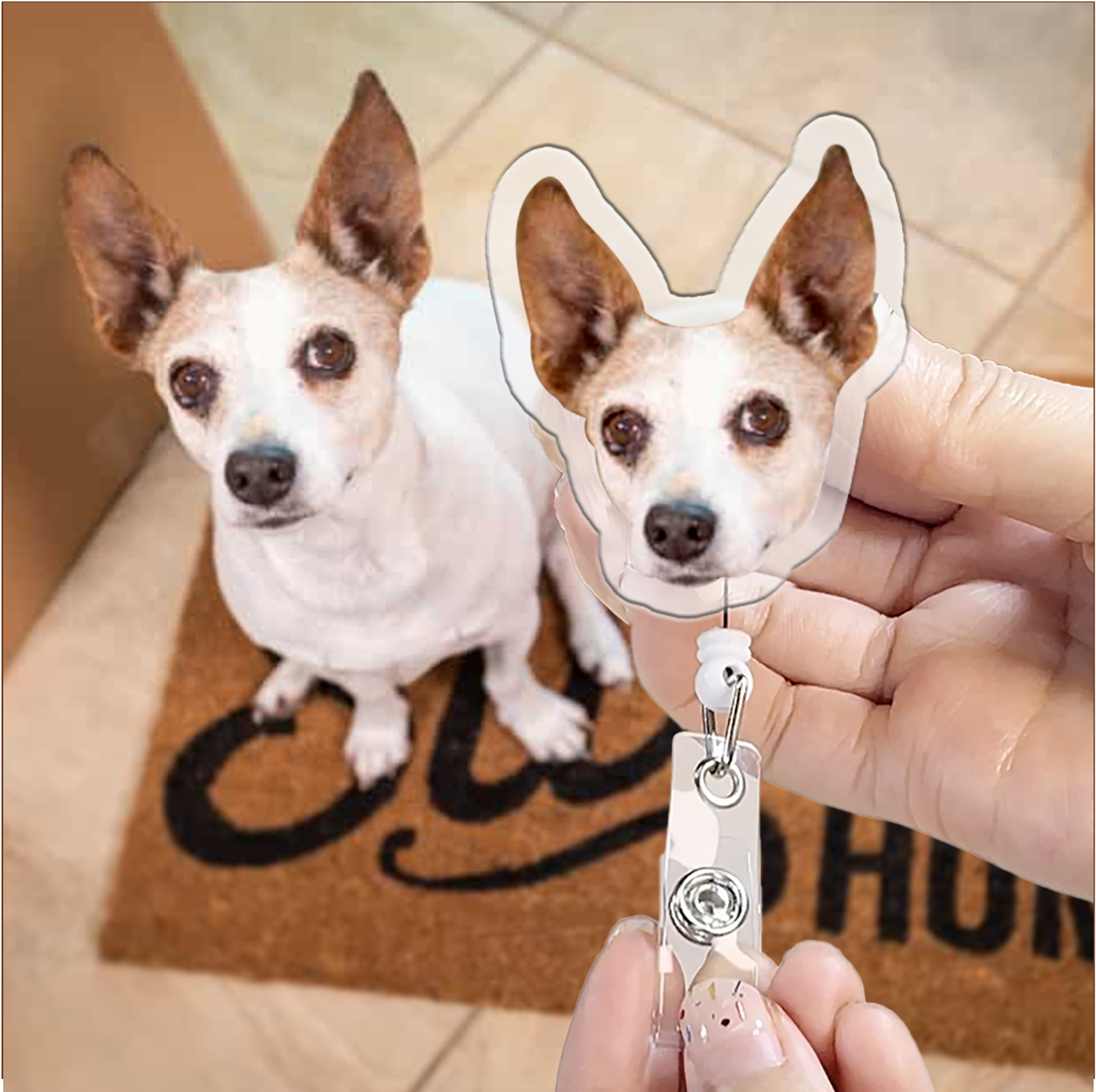 Custom Pet Badge Reel Personalized Funny Badge Reel from Photo