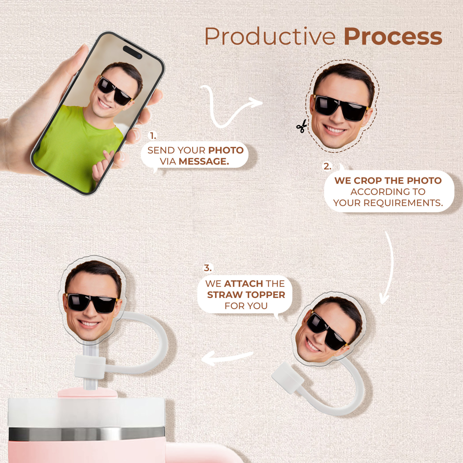 Personalized Stanley Topper with a Face