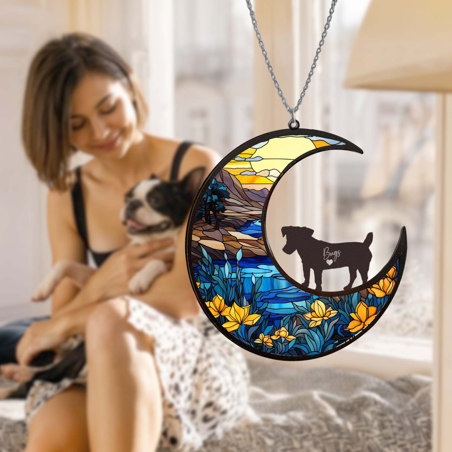 Personalized Suncatcher from Pet Photo with Name