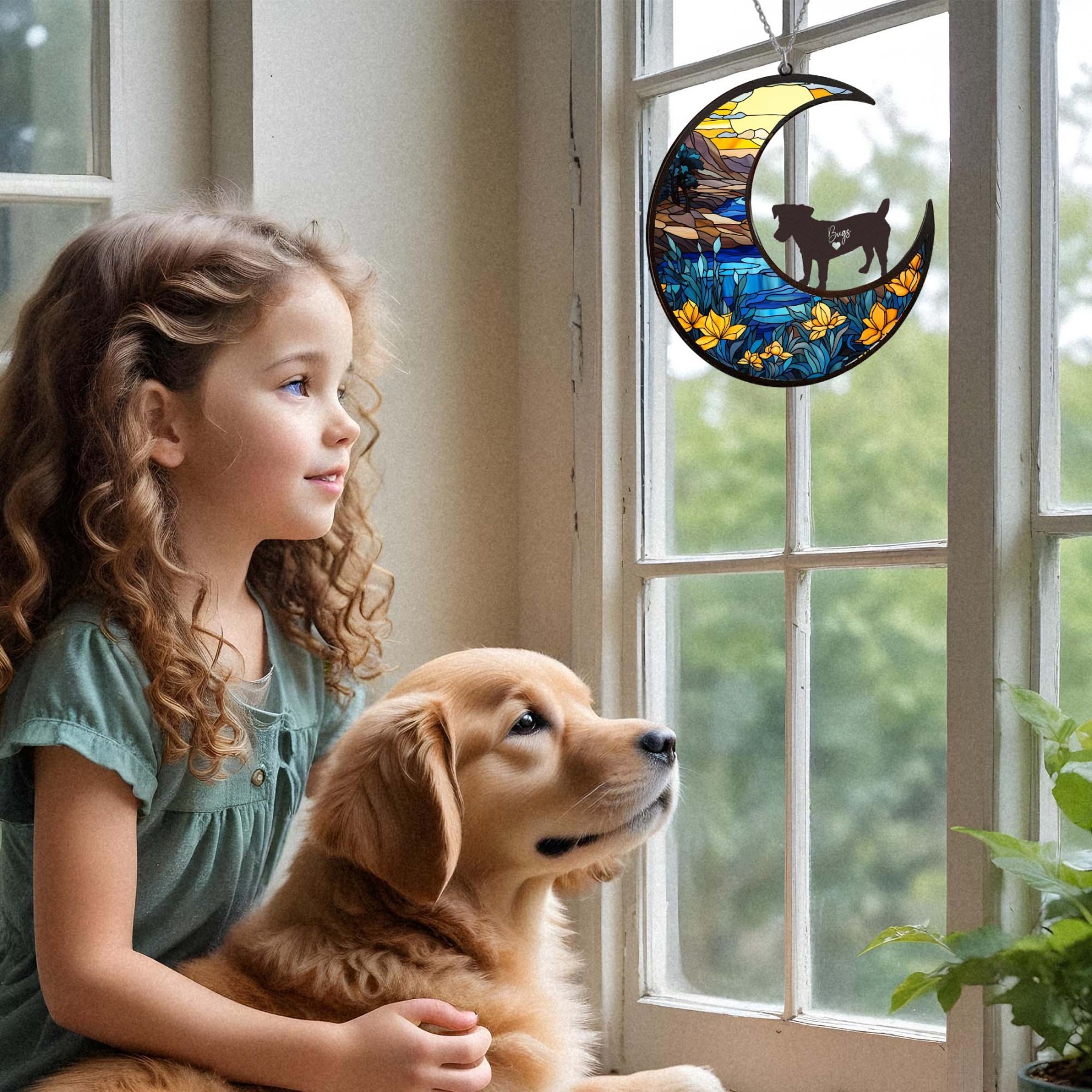 Personalized Suncatcher from Pet Photo with Name