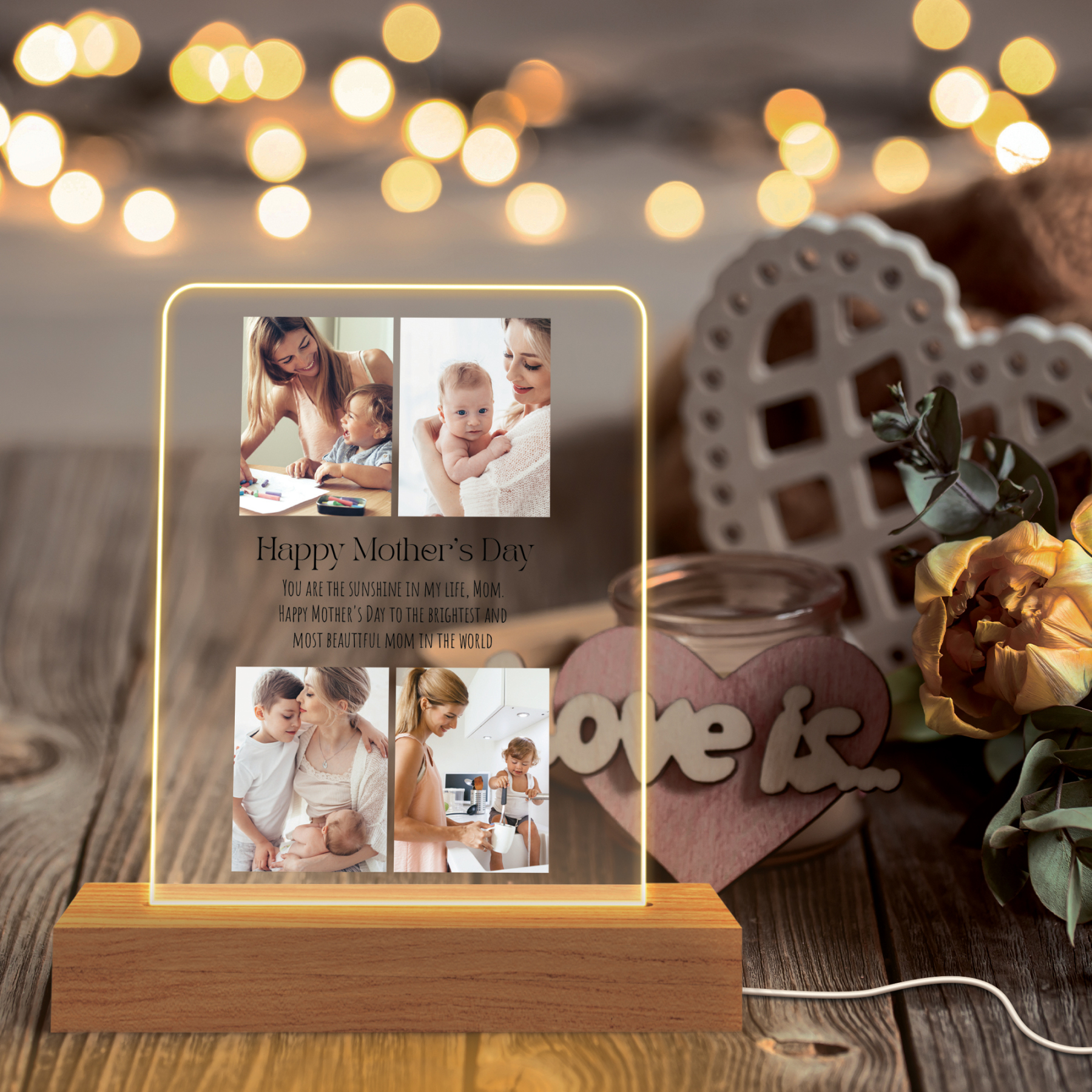 Custom Acrylic Photo Plaque with Stand