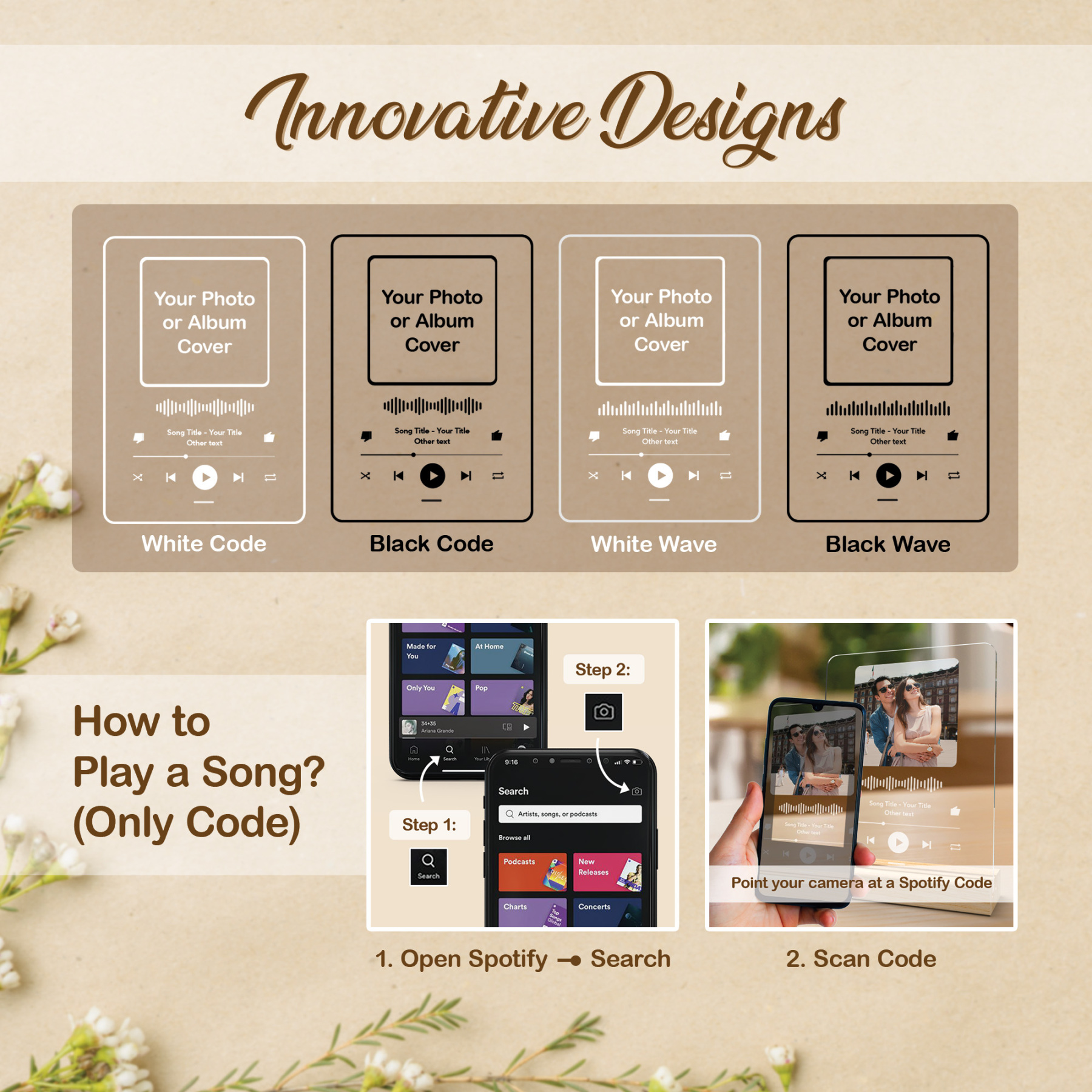 Custom Acrylic Music Plaque Song Plaque