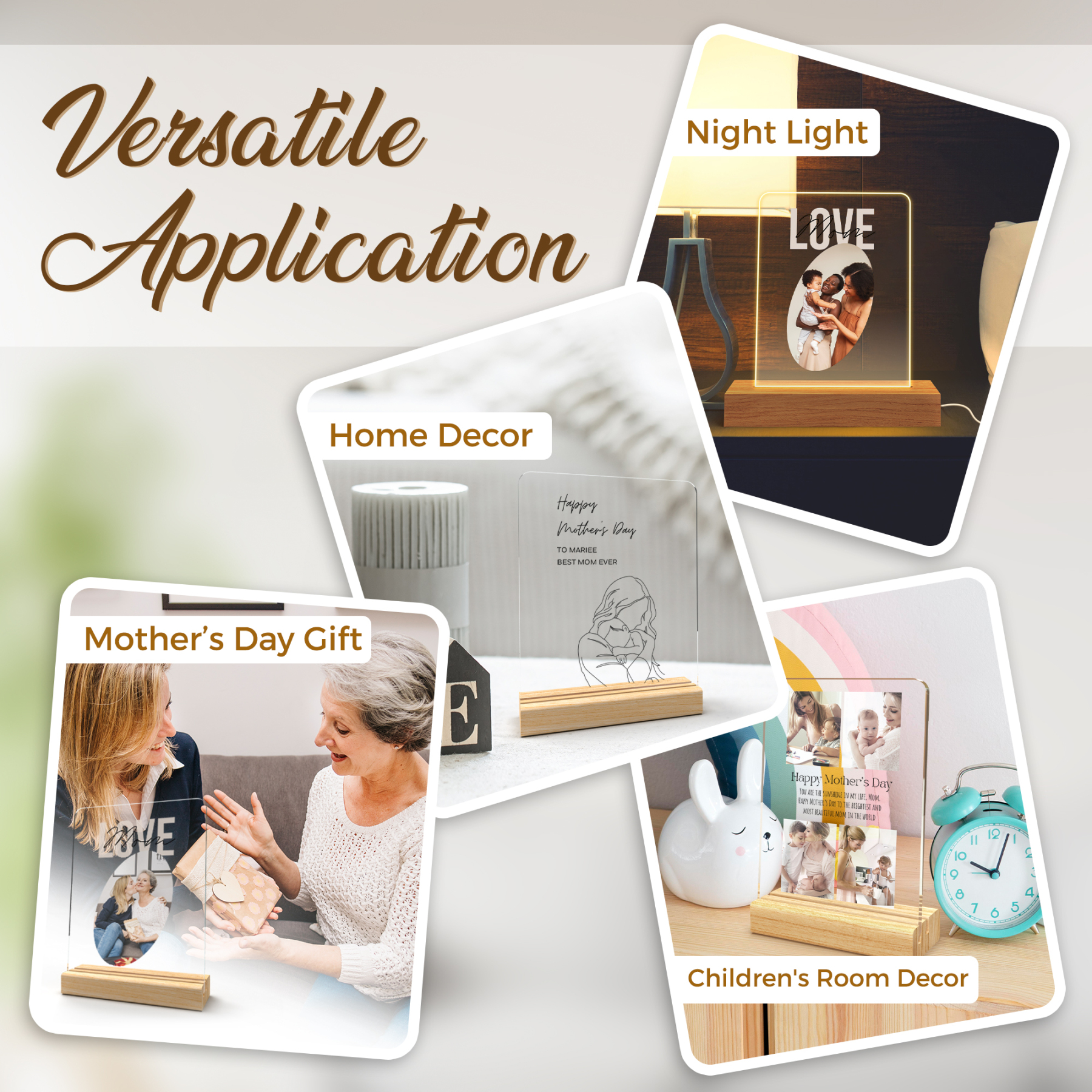 Custom Acrylic Photo Plaque with Stand