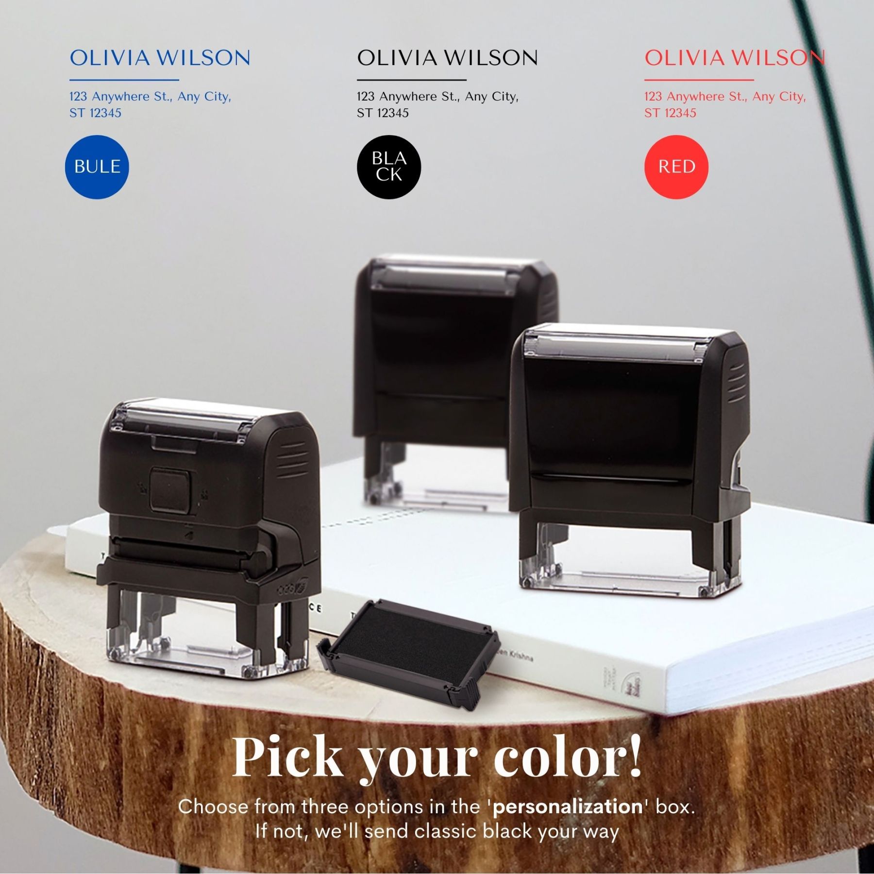 Custom Address Stamp Wedding Stamp Self Inking