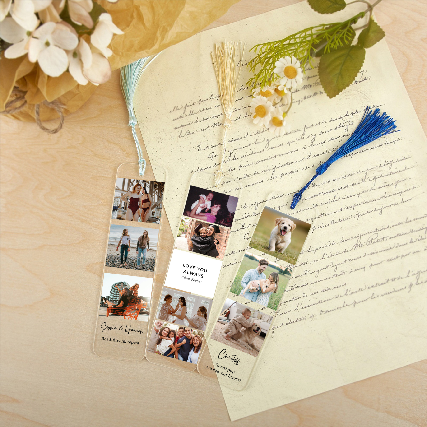 Custom Acrylic / Metal Bookmark - Photo with Text