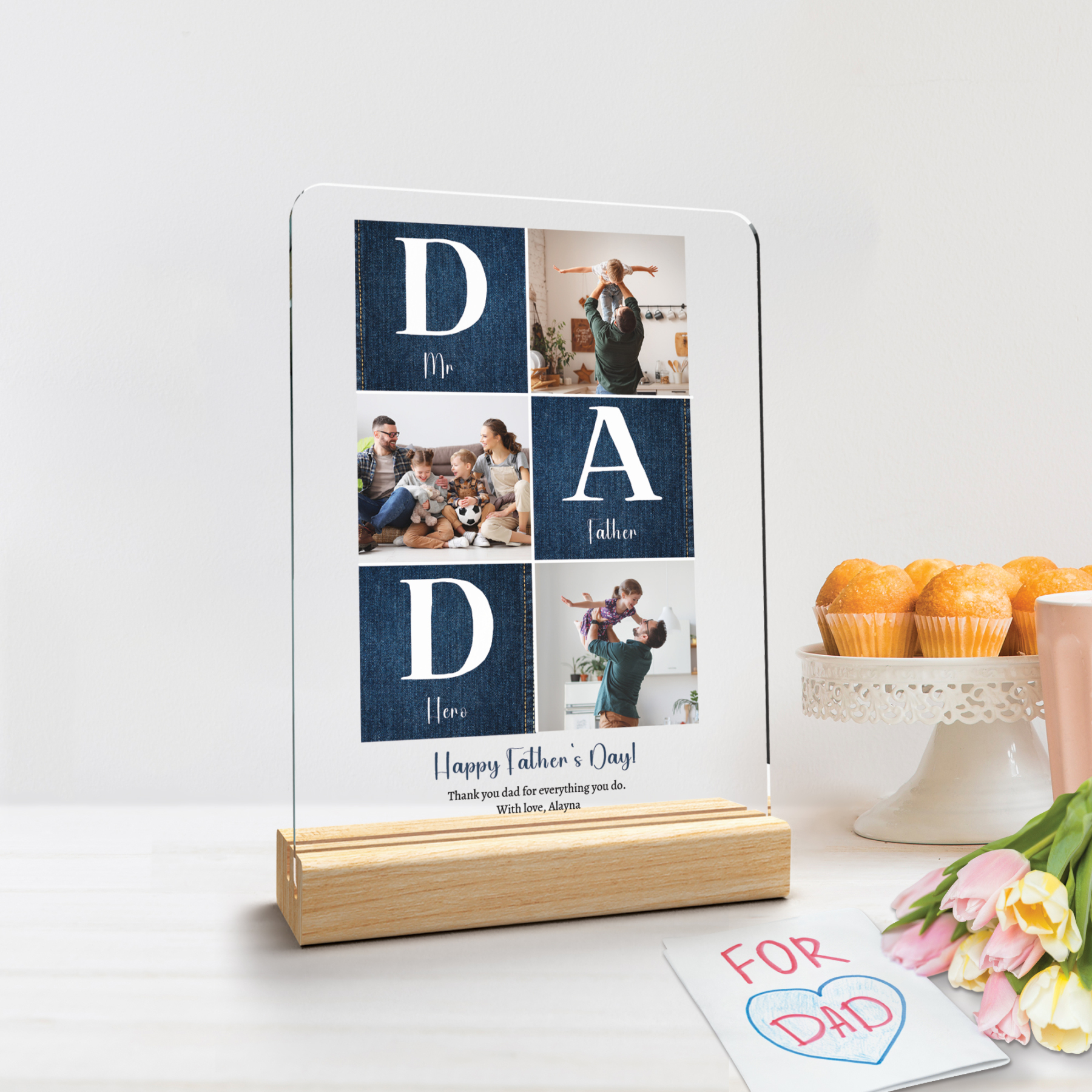 Custom Acrylic Photo Plaque with Stand