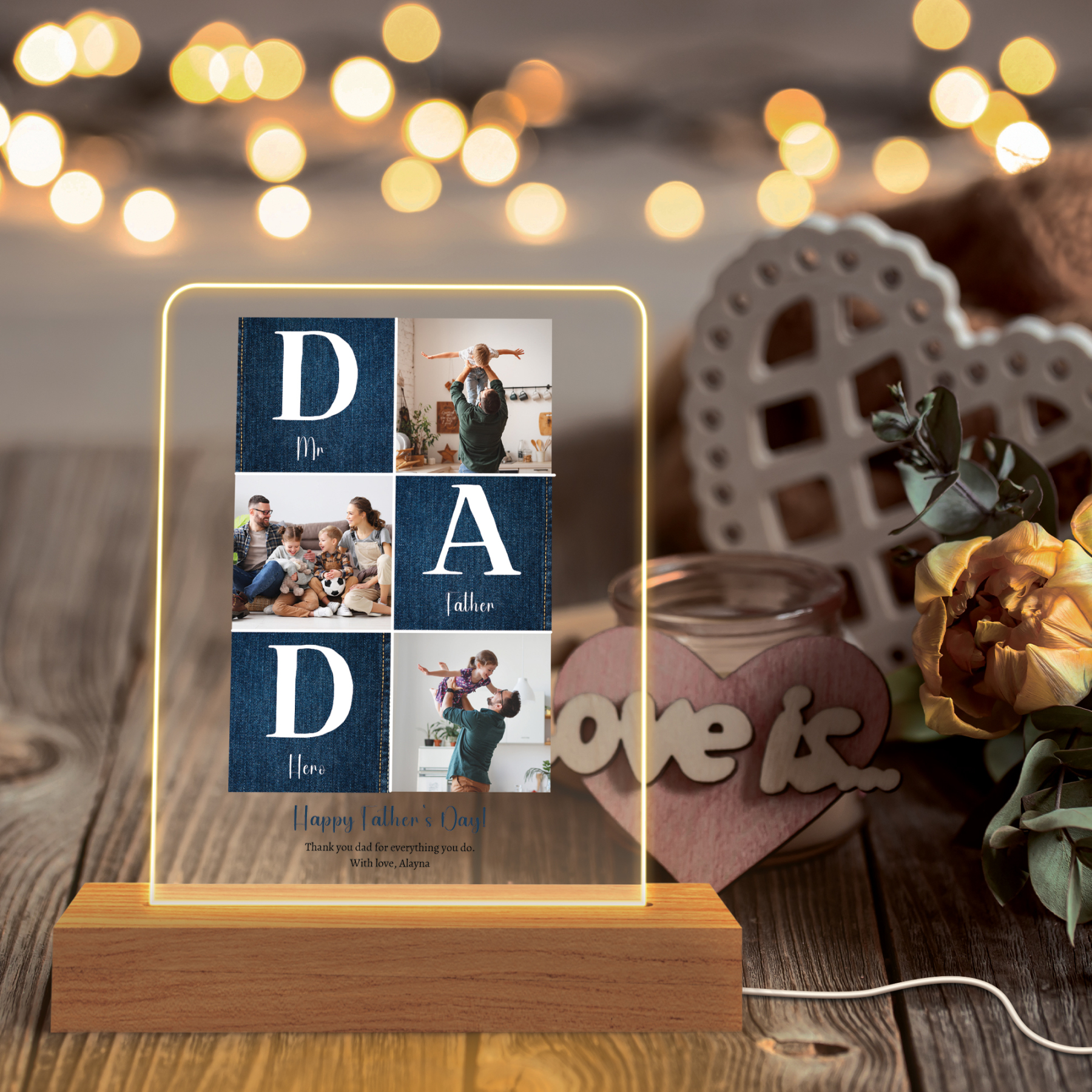 Custom Acrylic Photo Plaque with Stand
