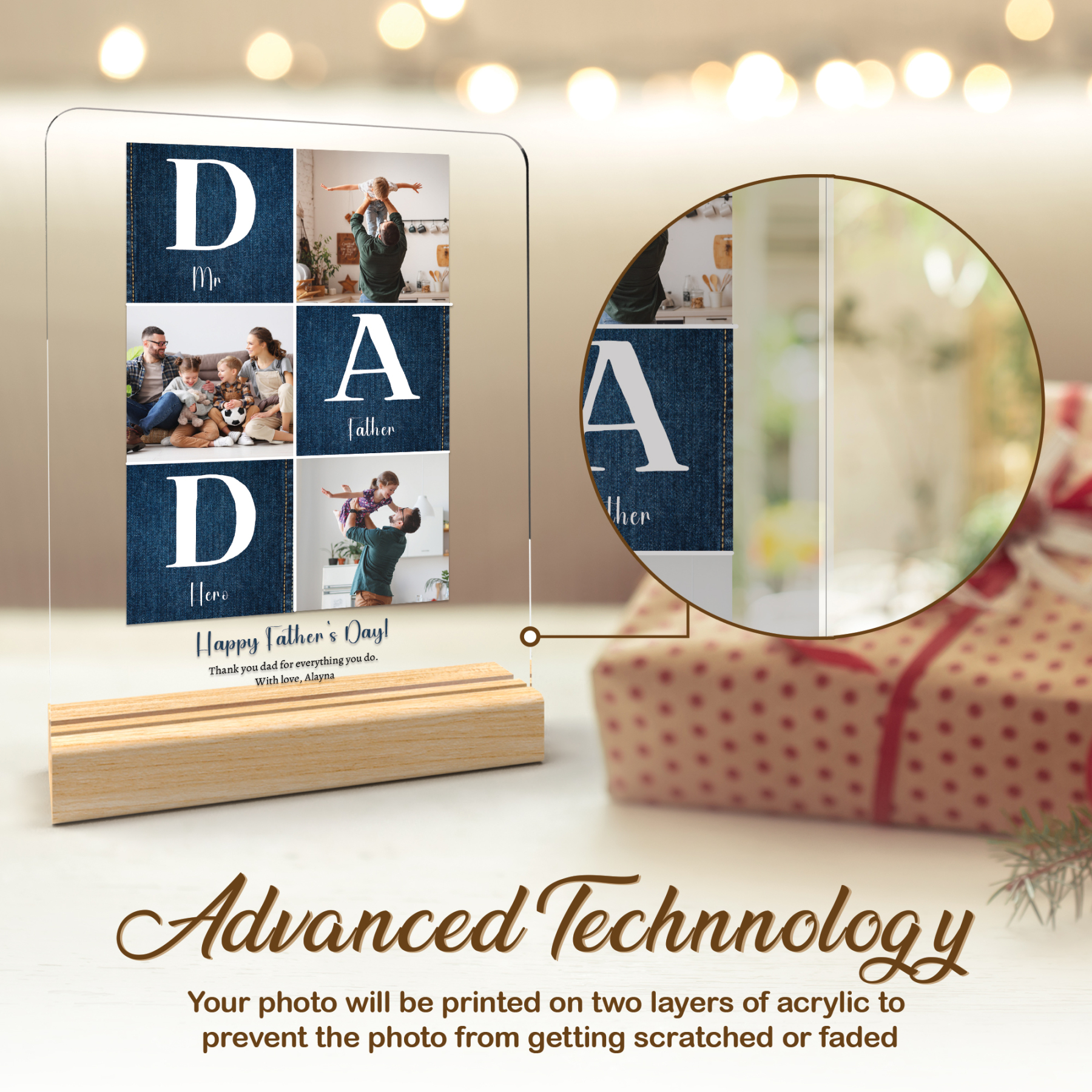 Custom Acrylic Photo Plaque with Stand