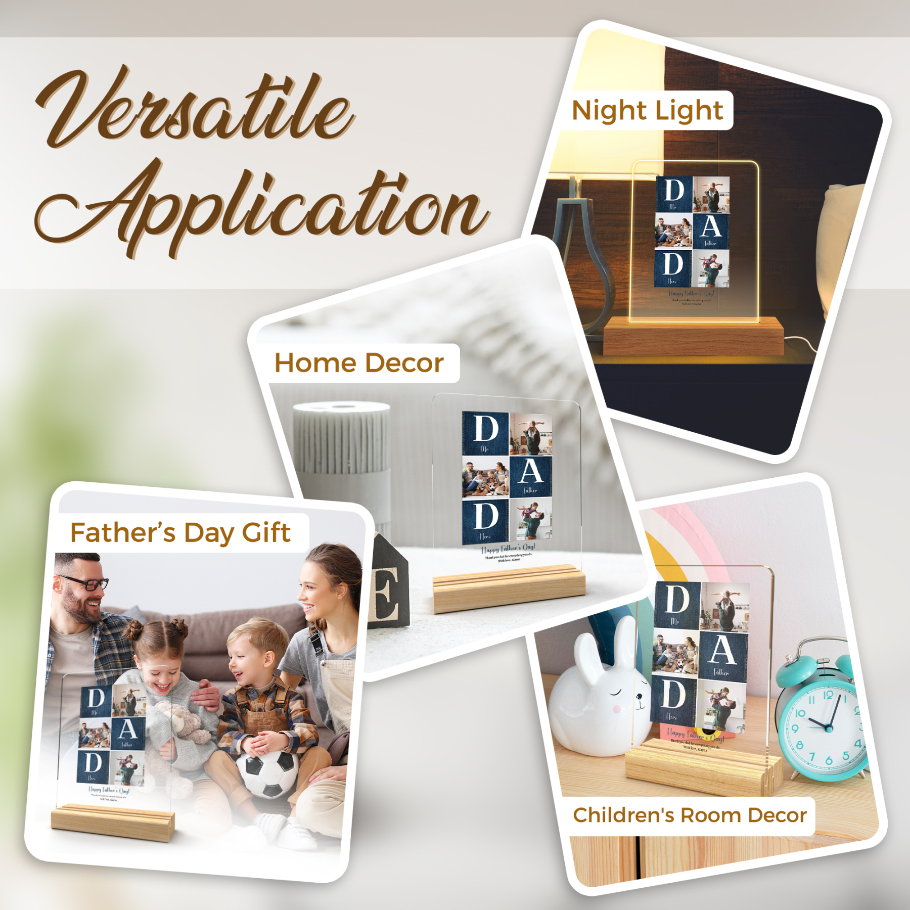 Custom Acrylic Photo Plaque with Stand