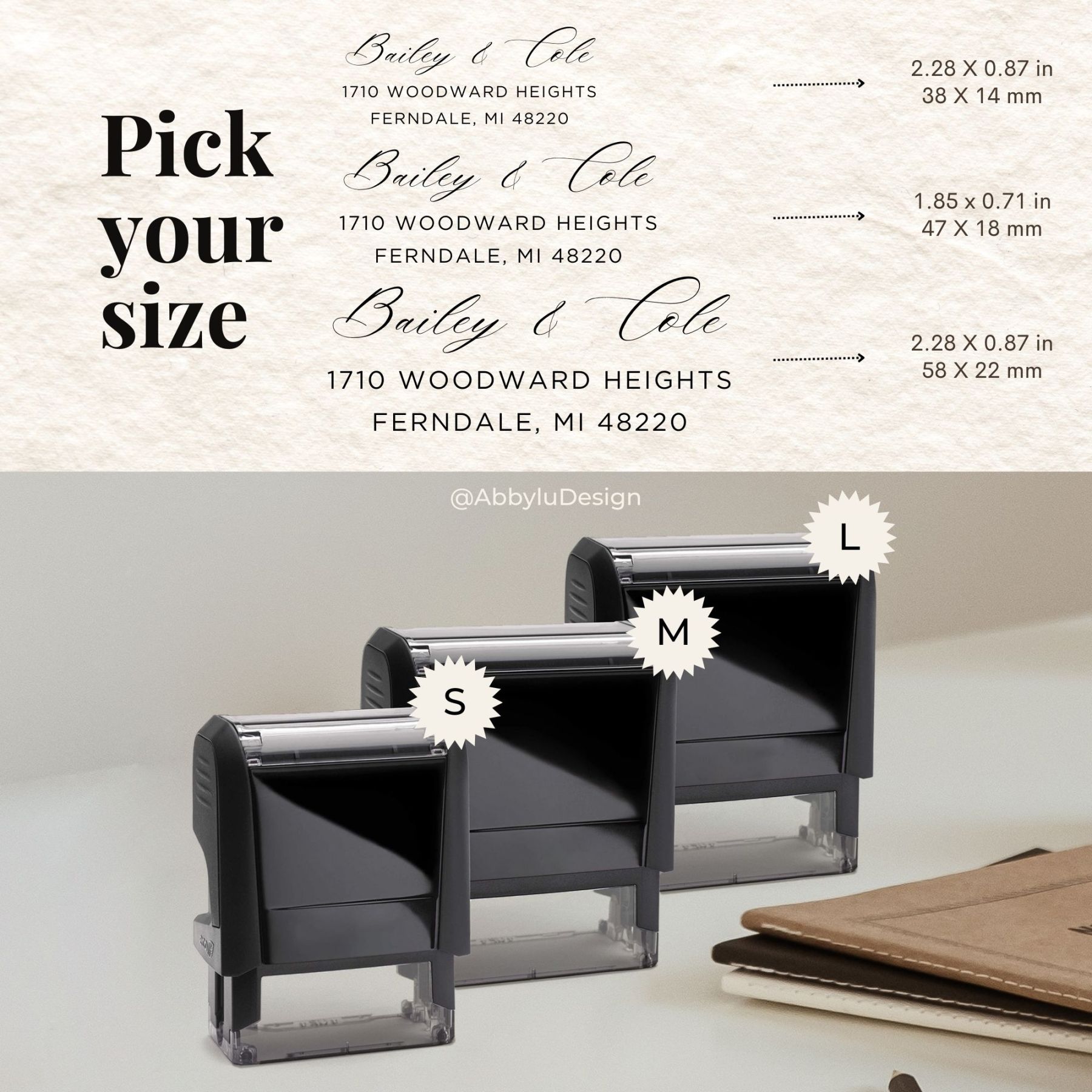 Custom Address Stamp Wedding Stamp Self Inking