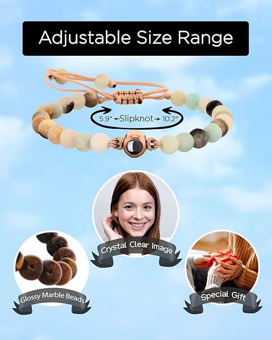 Mother's Day Custom Bracelet with Picture Inside