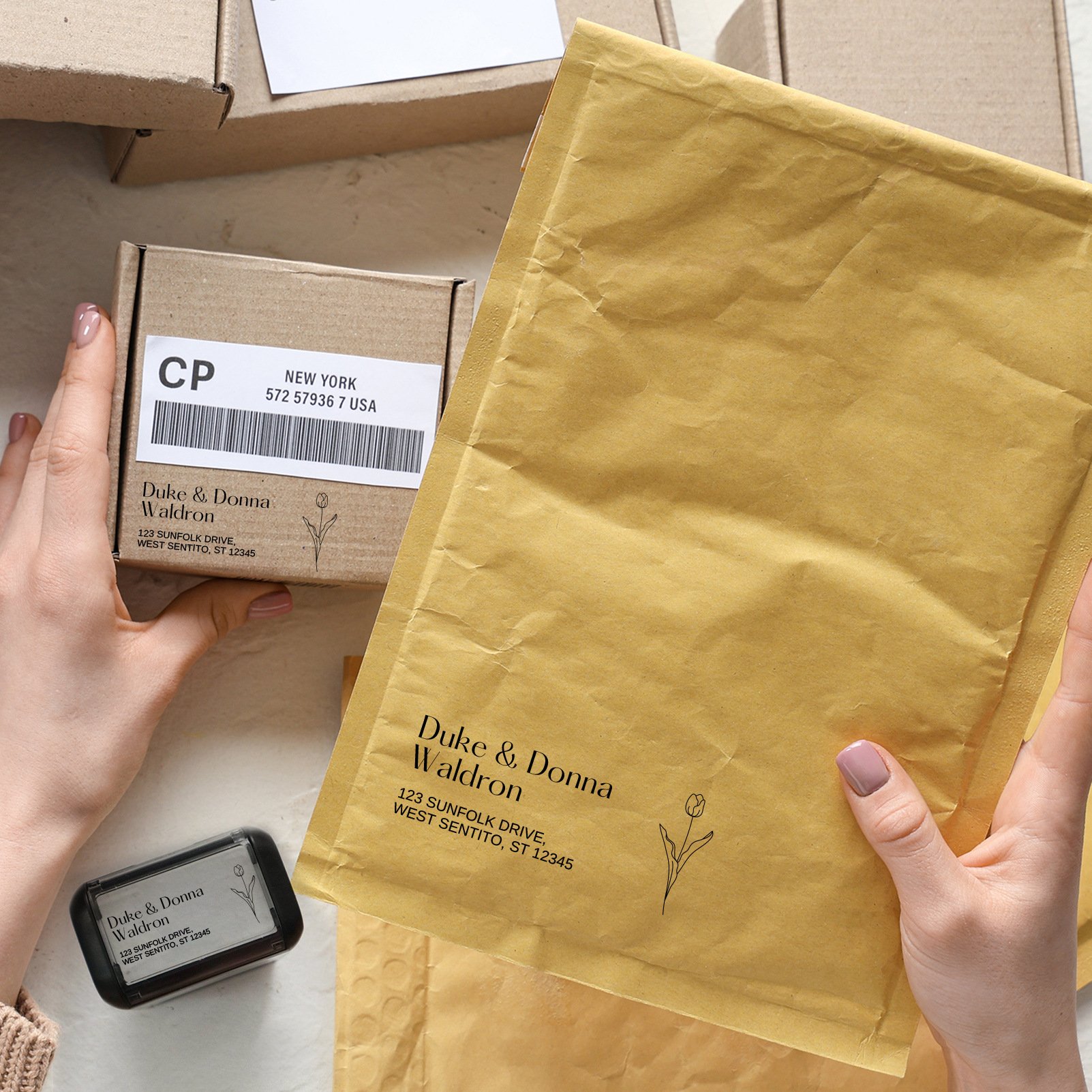 Custom Address Stamp Wedding Stamp Self Inking