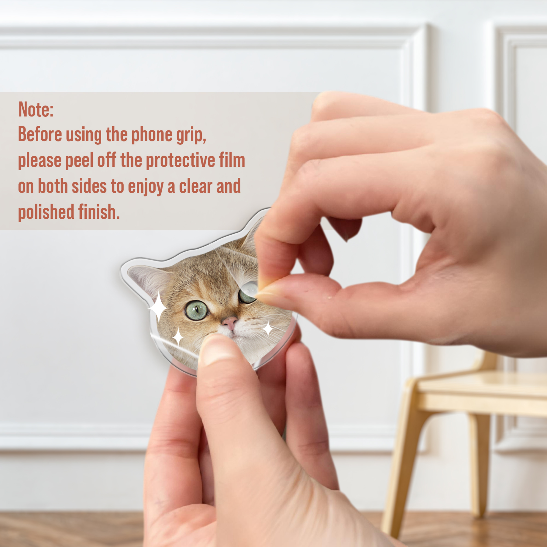 Personalized Photo Phone Grip Pet  Holder