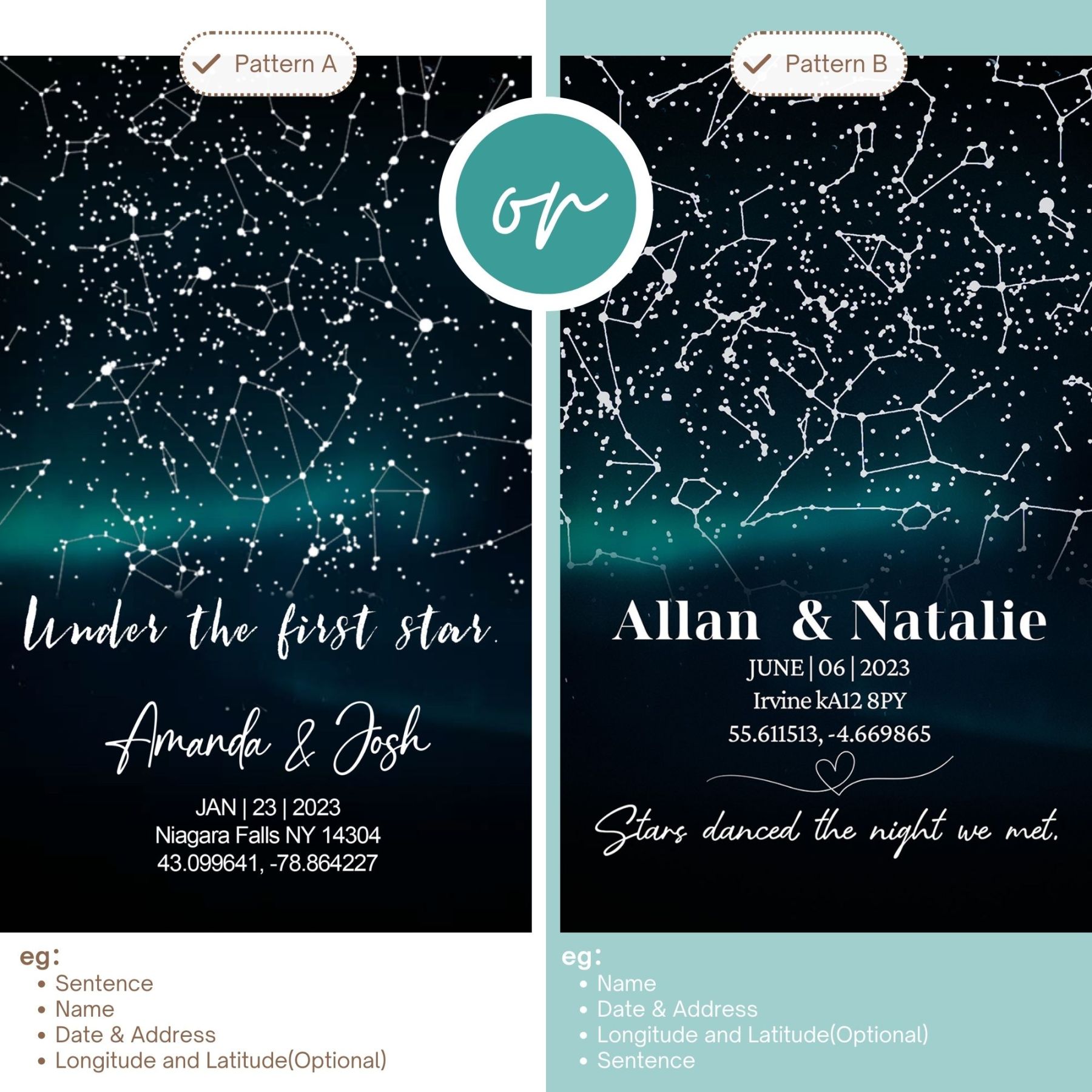 Custom Star Map Puzzle Anniversay Gift