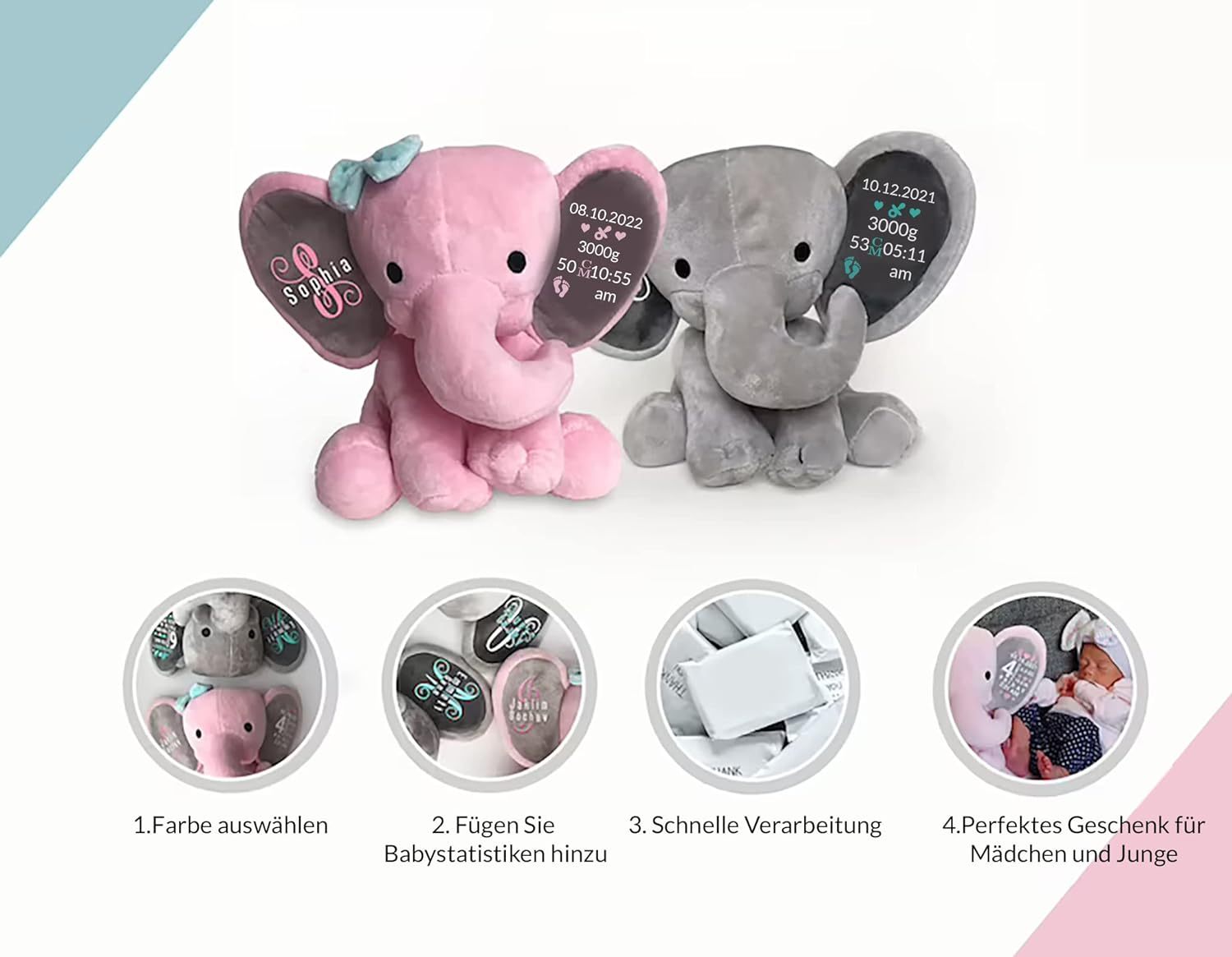 Personalised Gifts Baby Elephant Boy