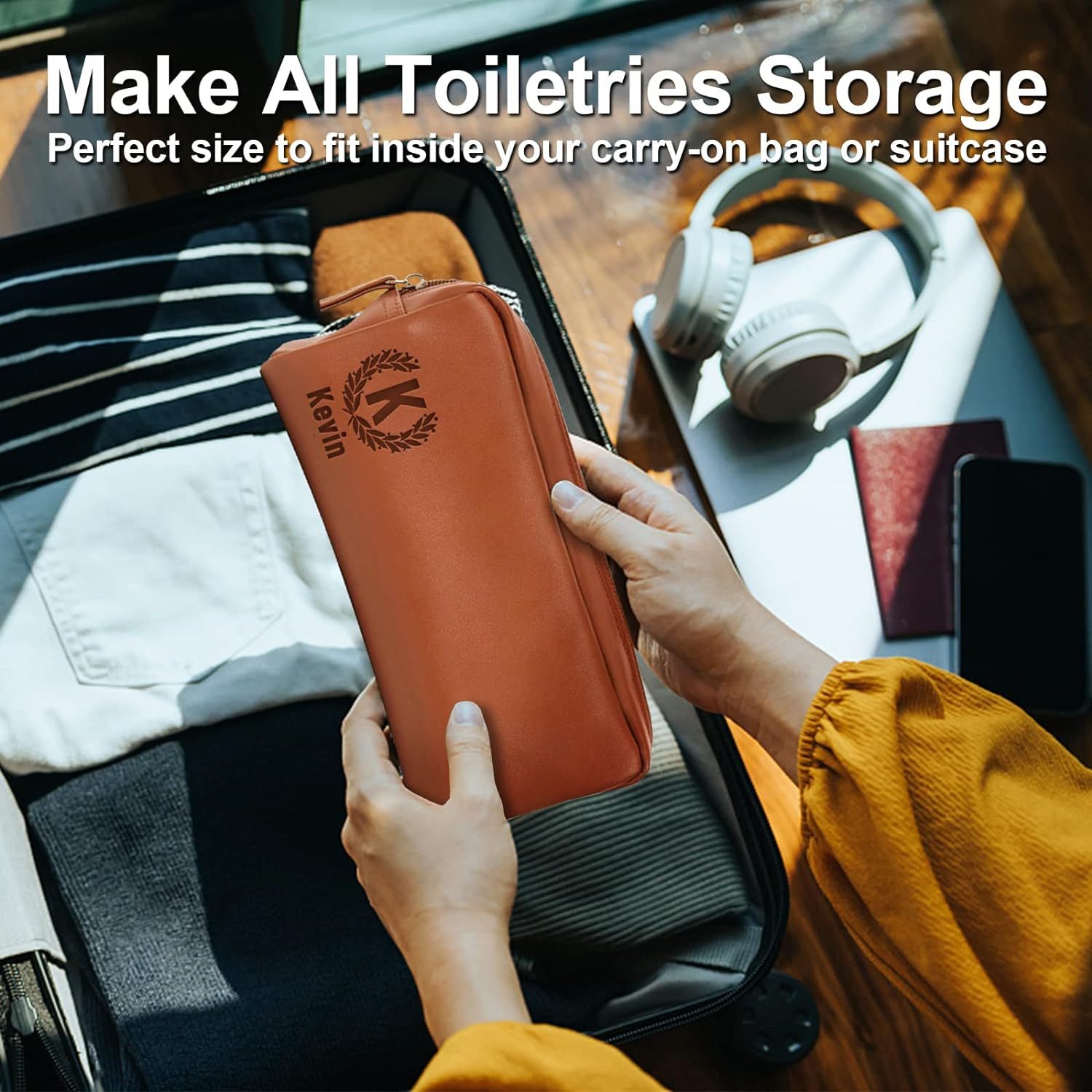 Personalized Toiletry Bag for Men With Name