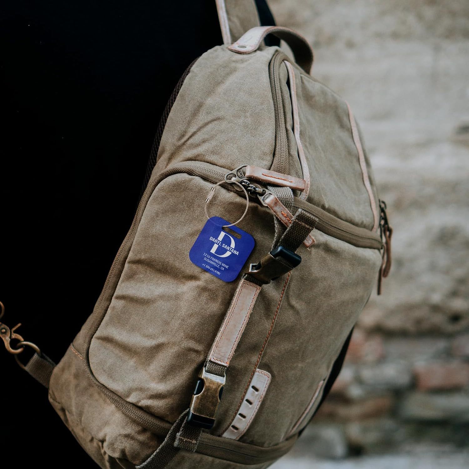 Personalized Travel Luggage Tags For Suitcases - Initial with Text