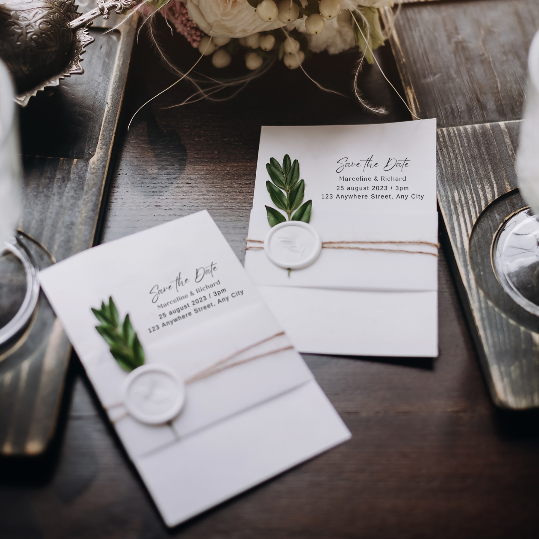 Custom Address Stamp Wedding Stamp Self Inking