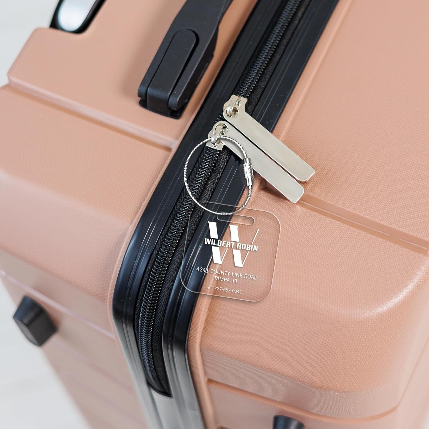 Personalized Travel Luggage Tags For Suitcases - Initial with Text