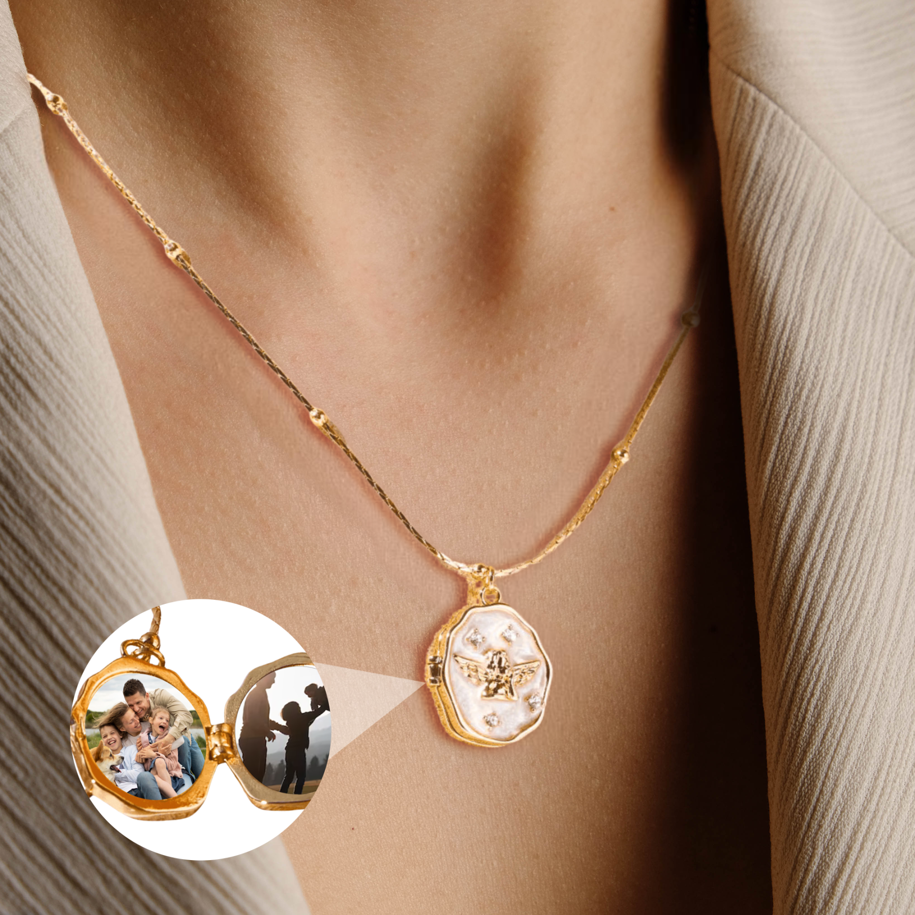 Custom Locket Necklace With Picture