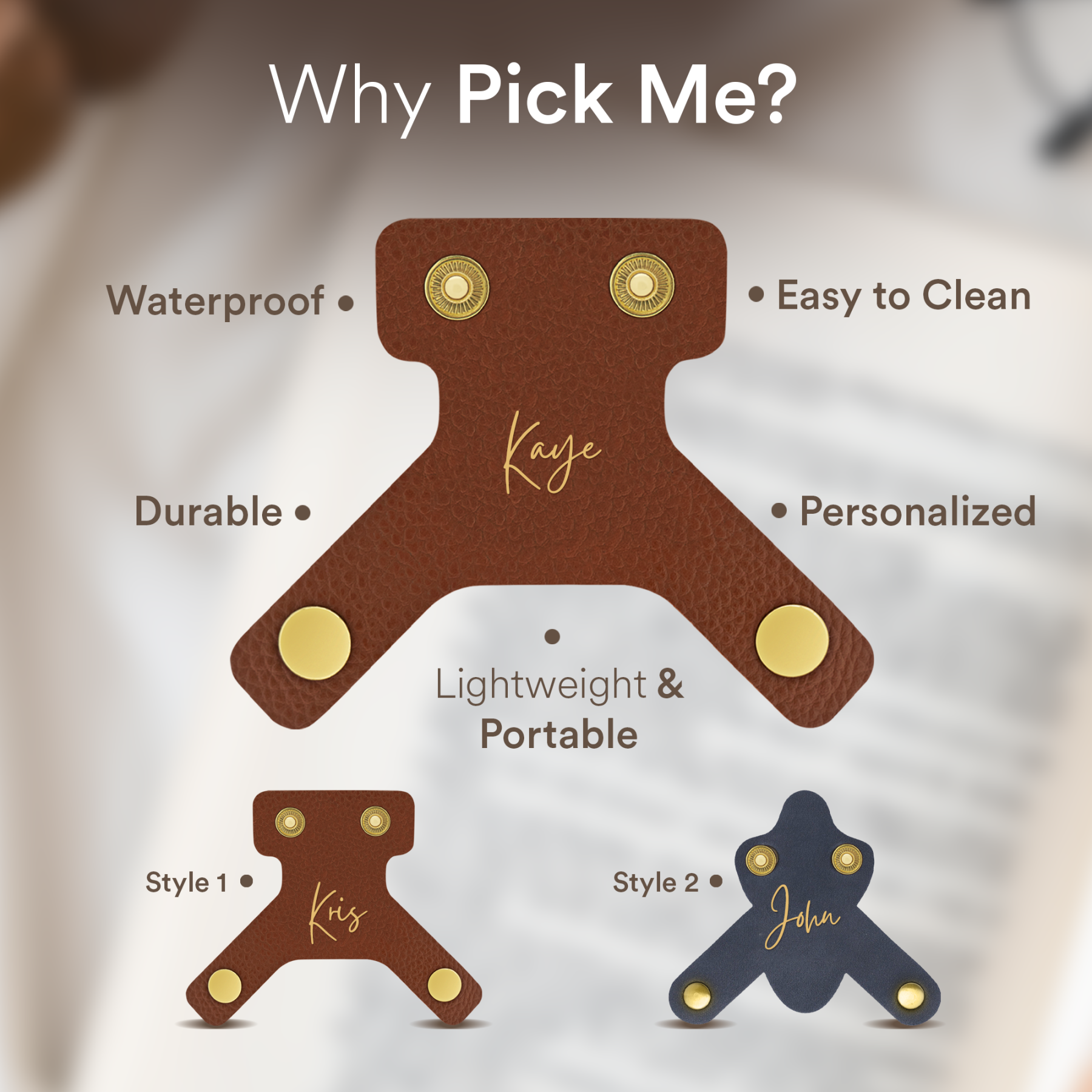 Personalized Stethoscope Id Tag - Leather