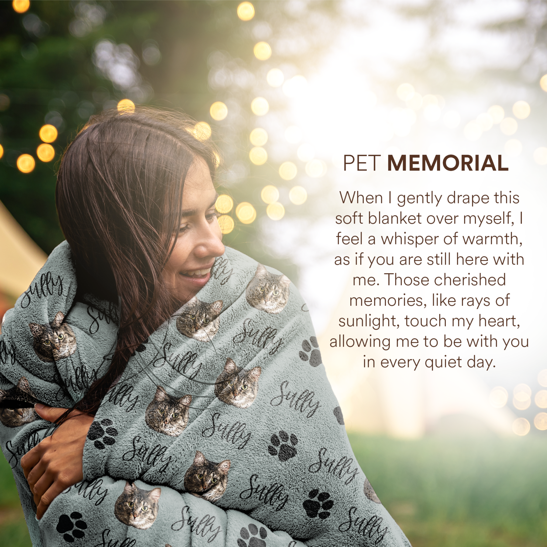 Custom Dog Blanket with Name and Paw Print