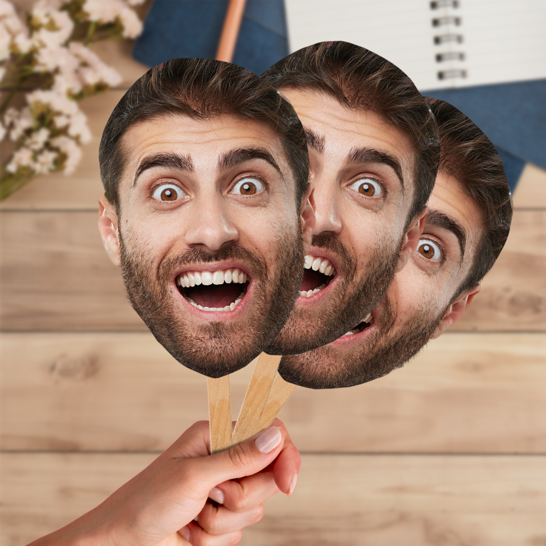 Face on a Stick Face Mask