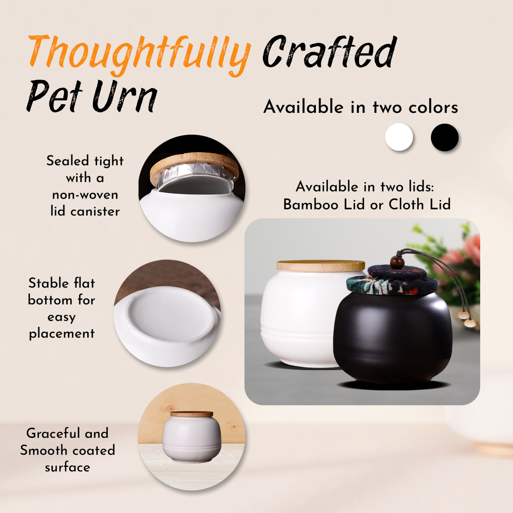 Custom Pet Urn with Engraved Name