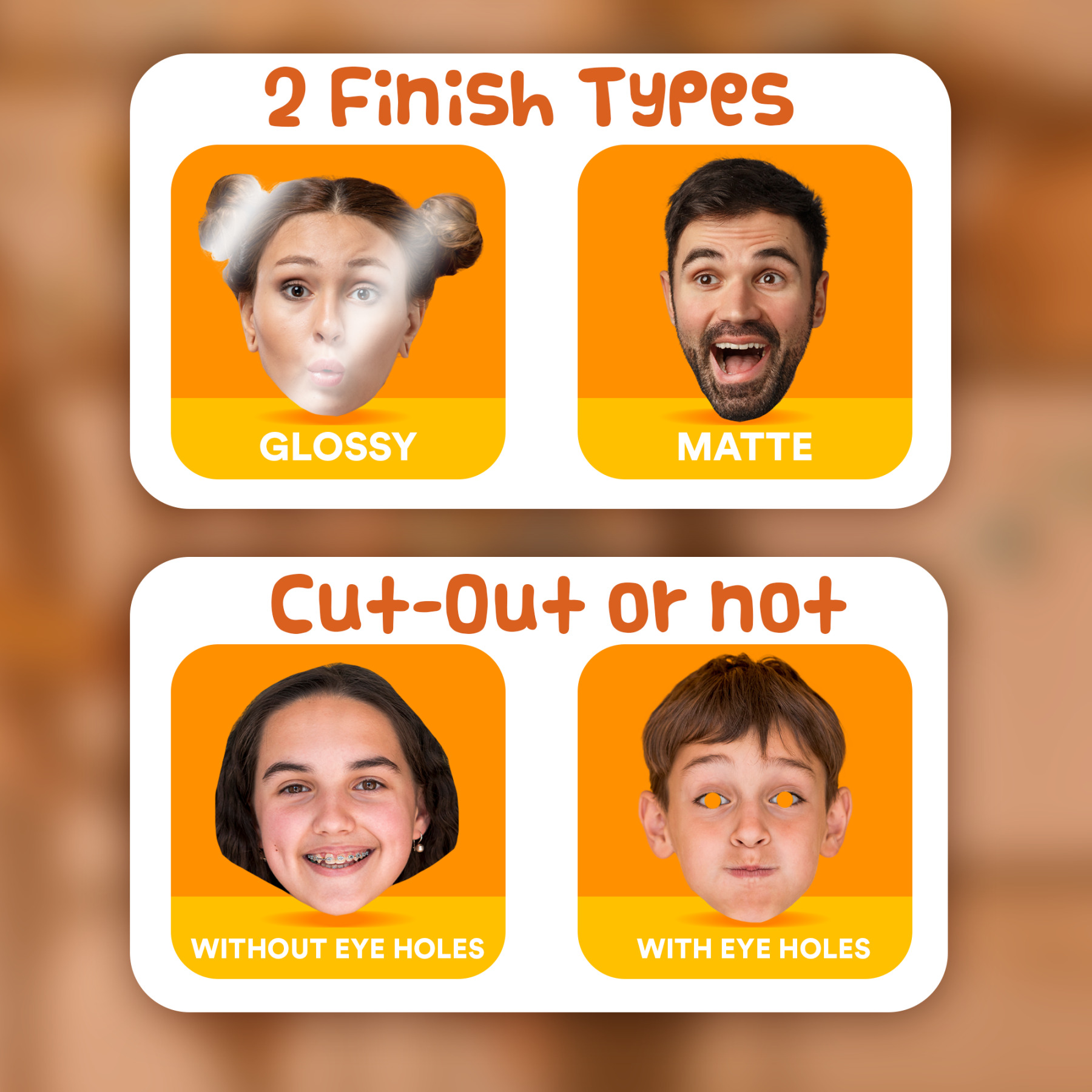 Face on a Stick Face Mask