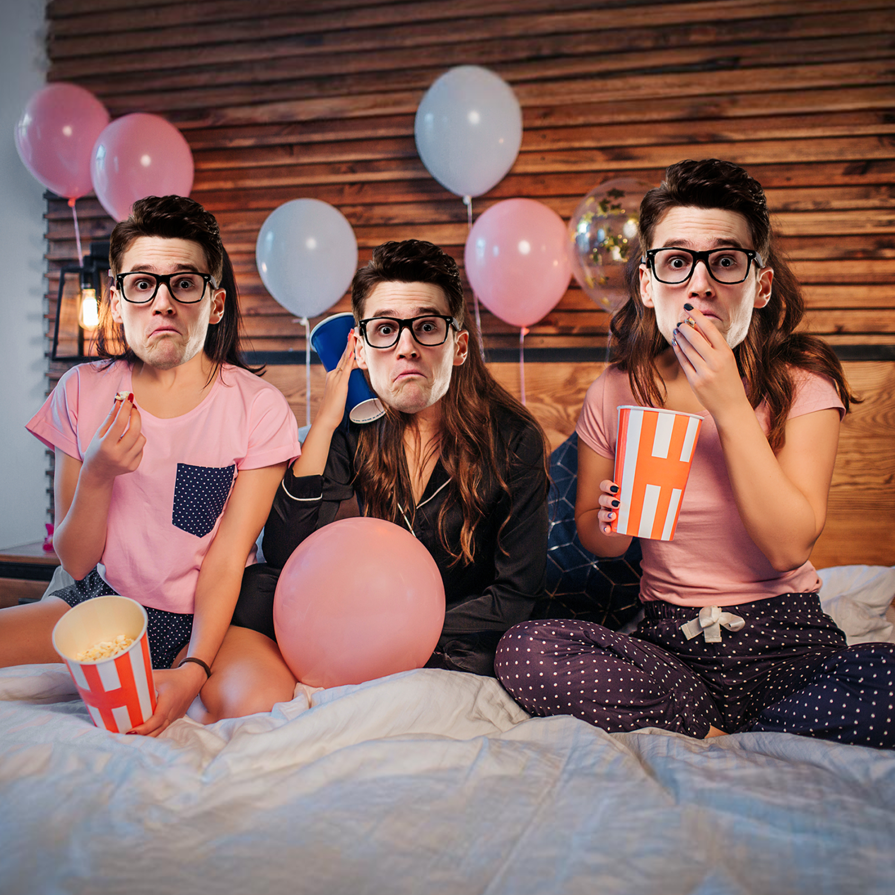 Face on a Stick Face Mask