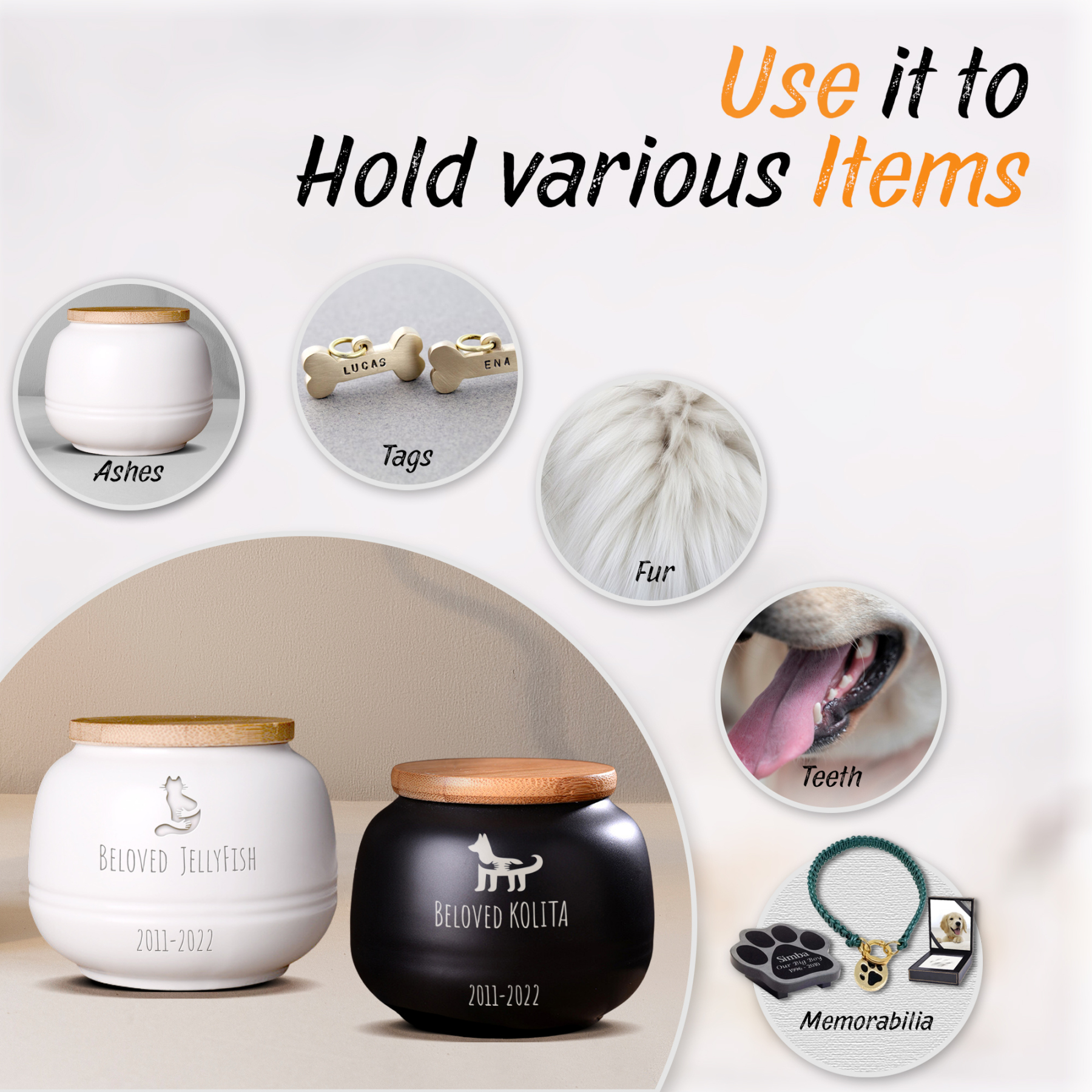 Custom Pet Urn with Engraved Name