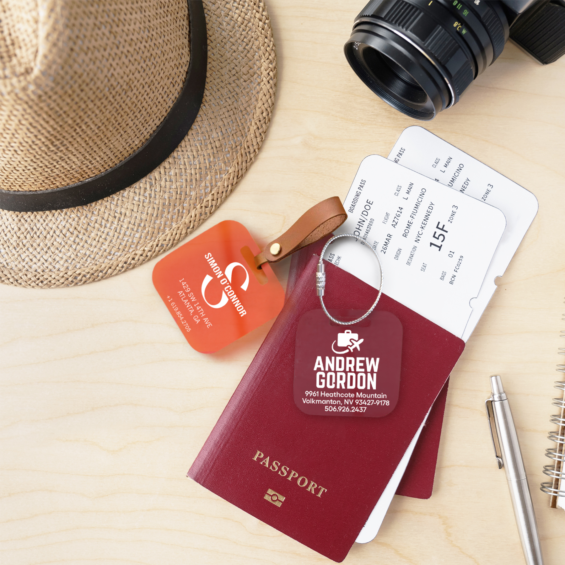 Custom Name Luggage Tags