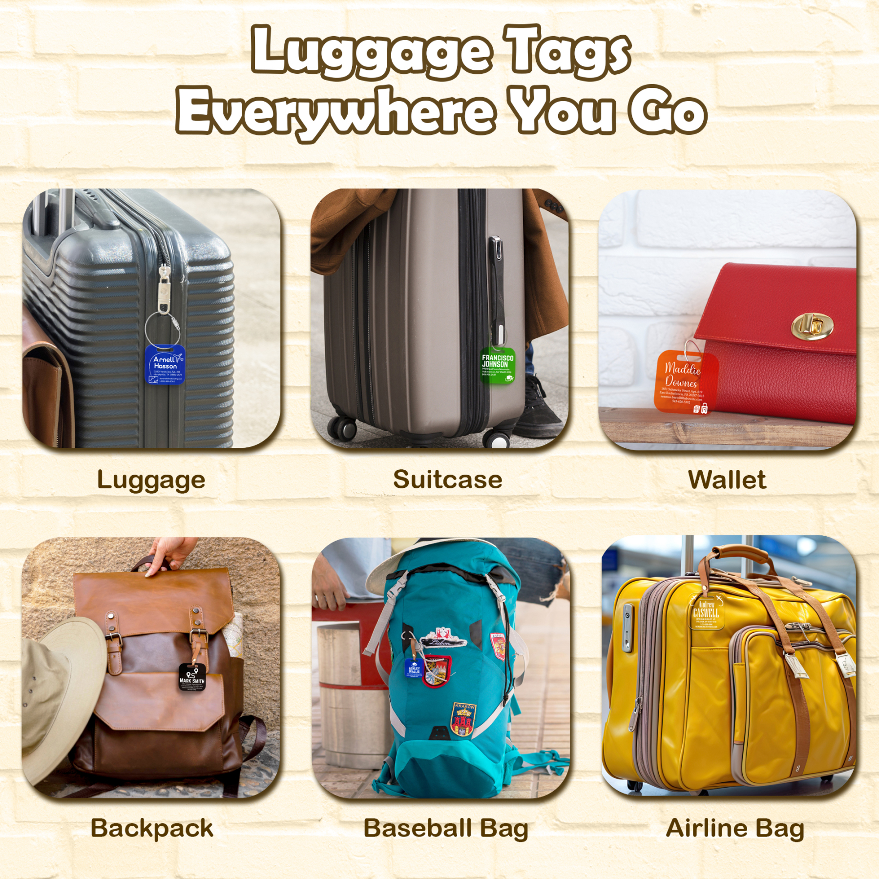 Custom Name Luggage Tags