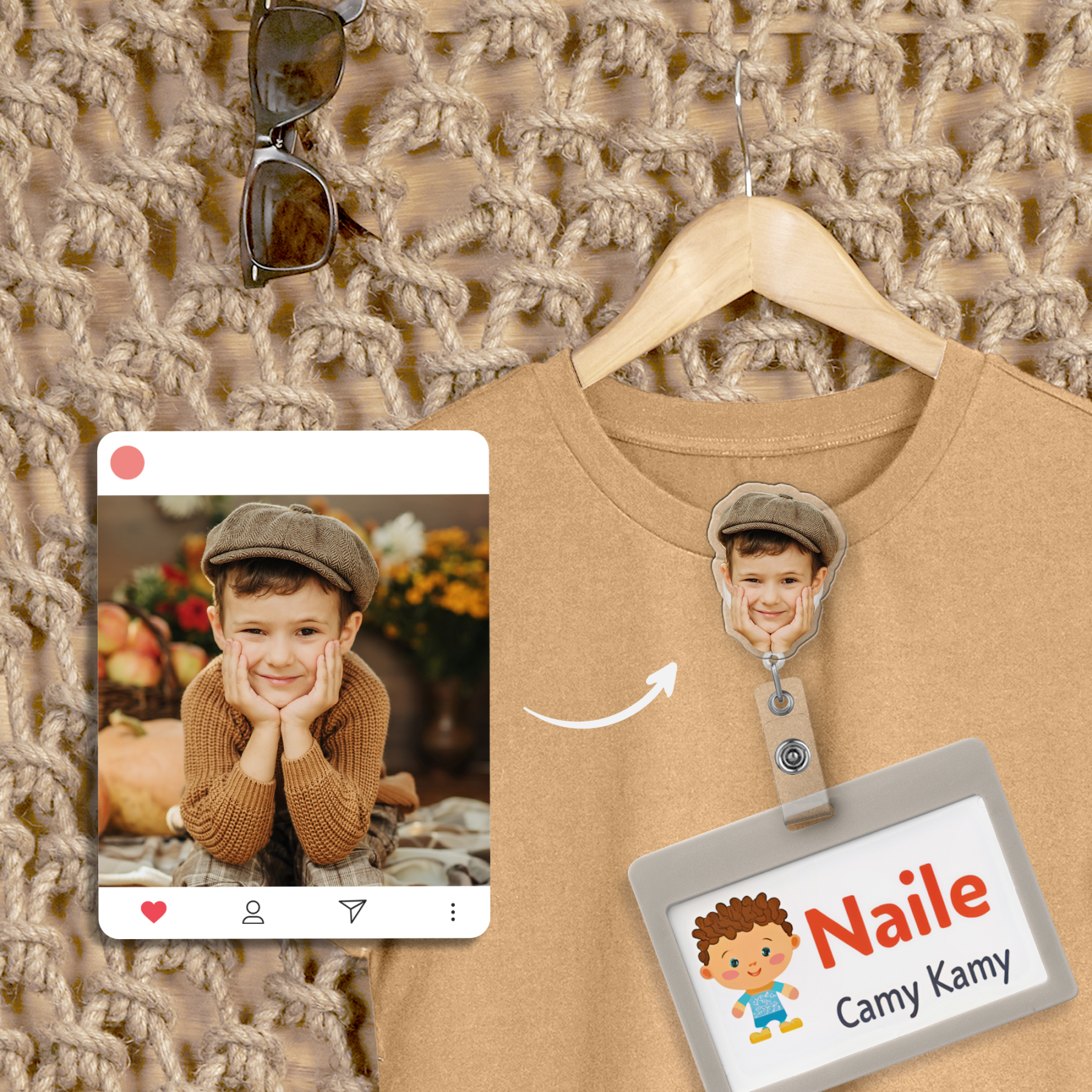 Custom Pet Badge Reel Personalized Funny Badge Reel from Photo