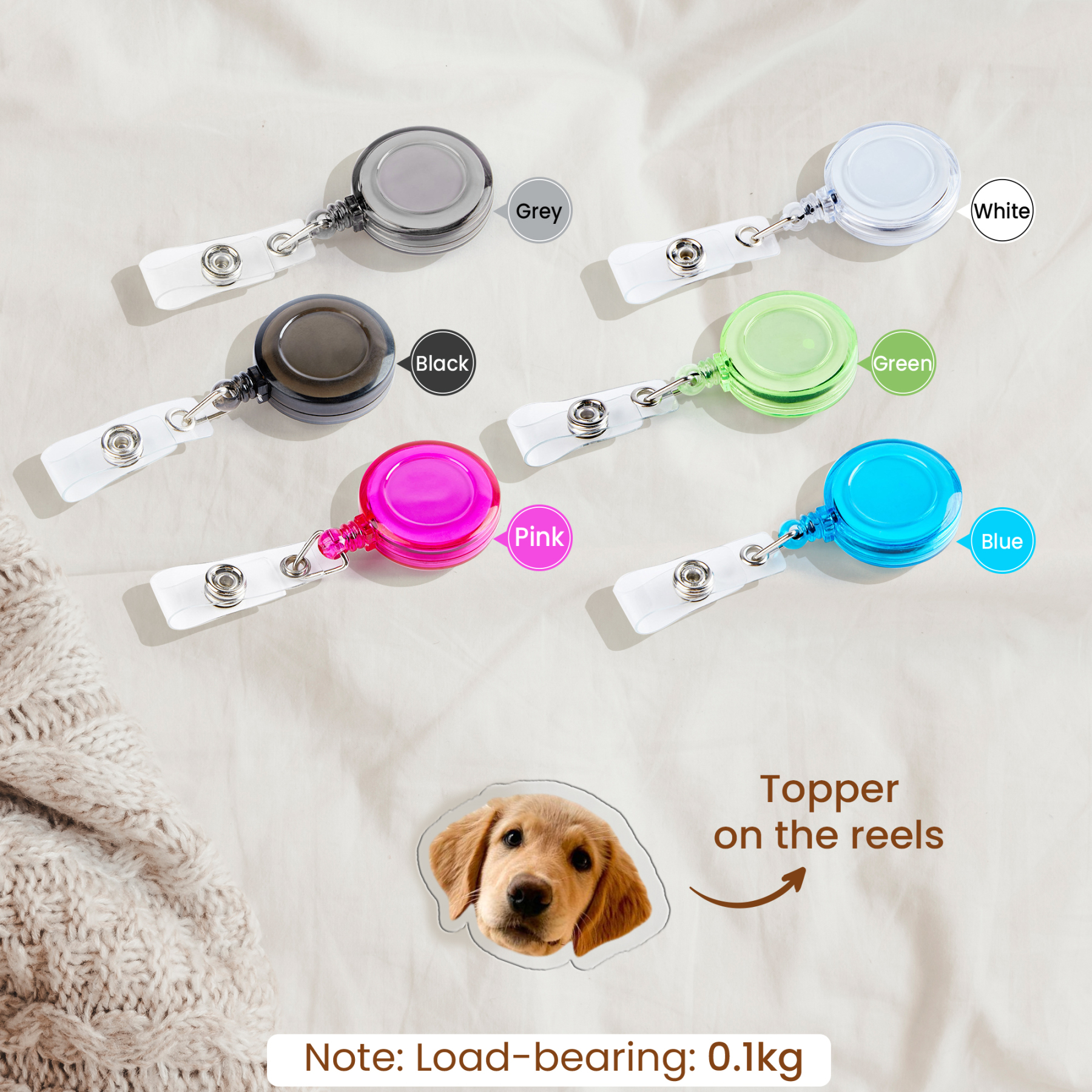 Custom Pet Badge Reel Personalized Funny Badge Reel from Photo