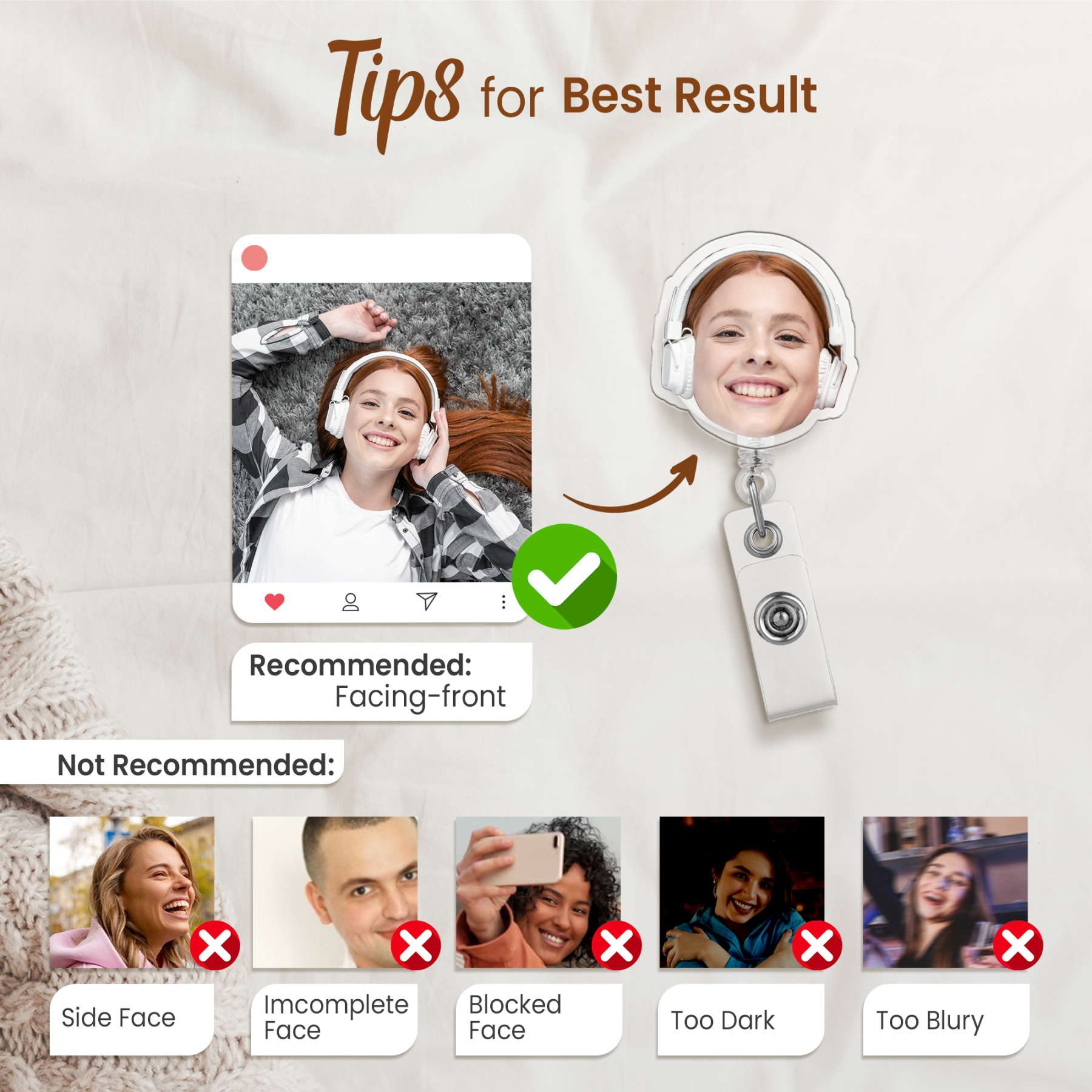 Custom Pet Badge Reel Personalized Funny Badge Reel from Photo