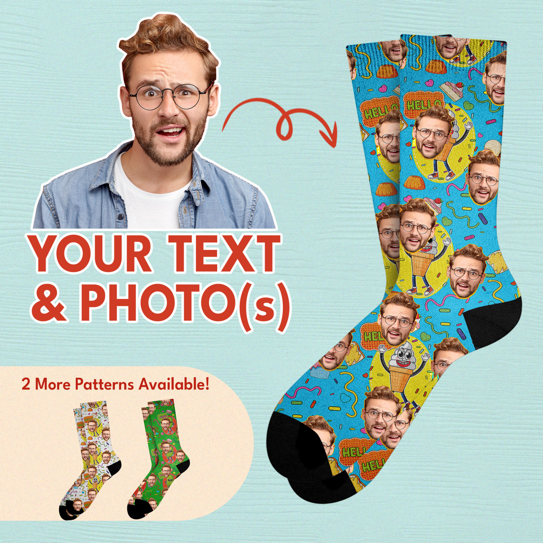 Custom Face Socks from Photo