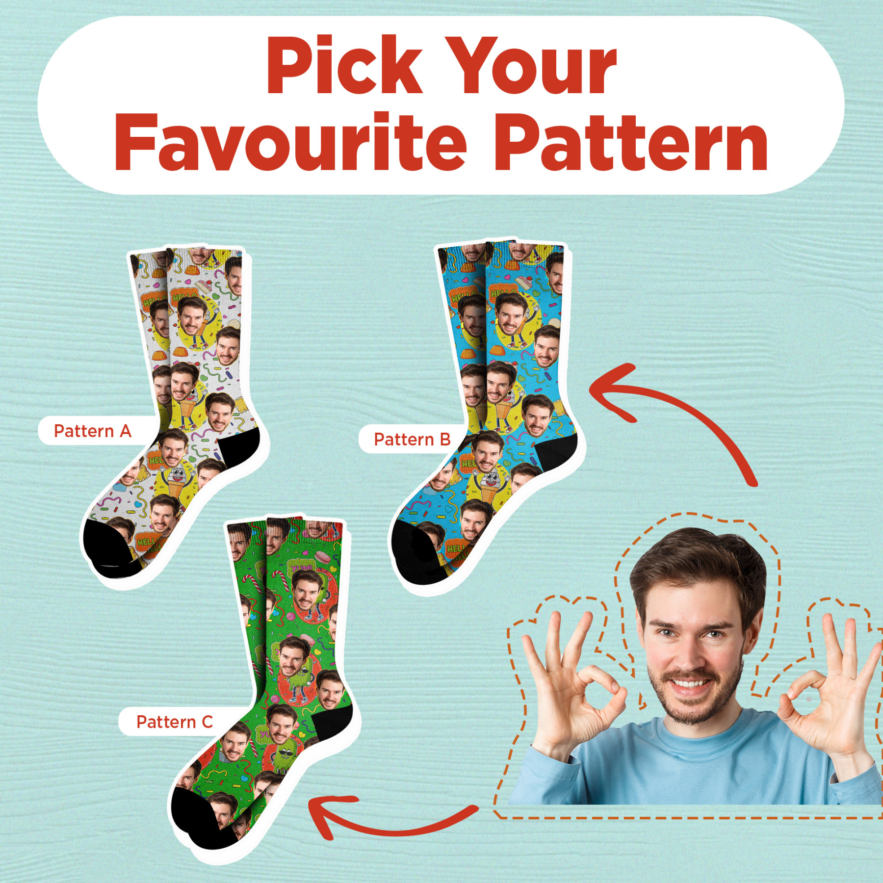 Custom Face Socks from Photo
