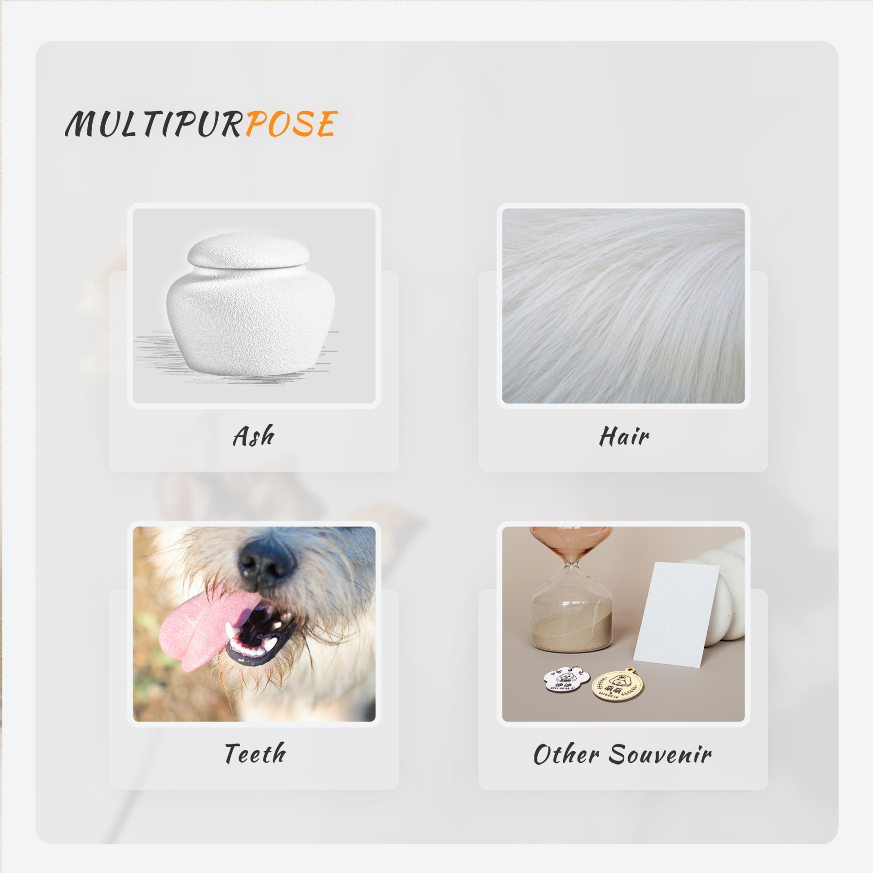 Custom Pet Paw Urn Cat with Name and Date