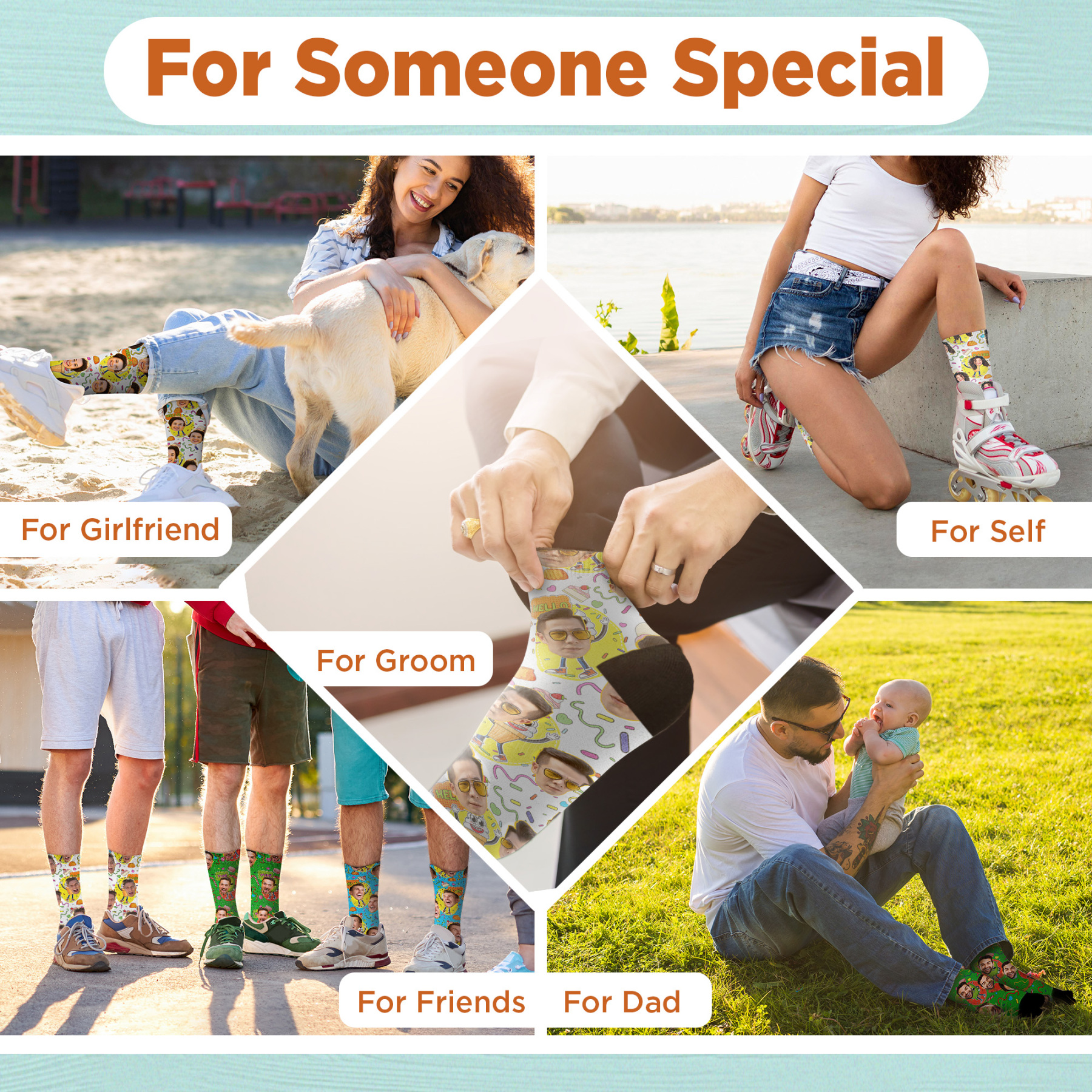 Custom Face Socks from Photo