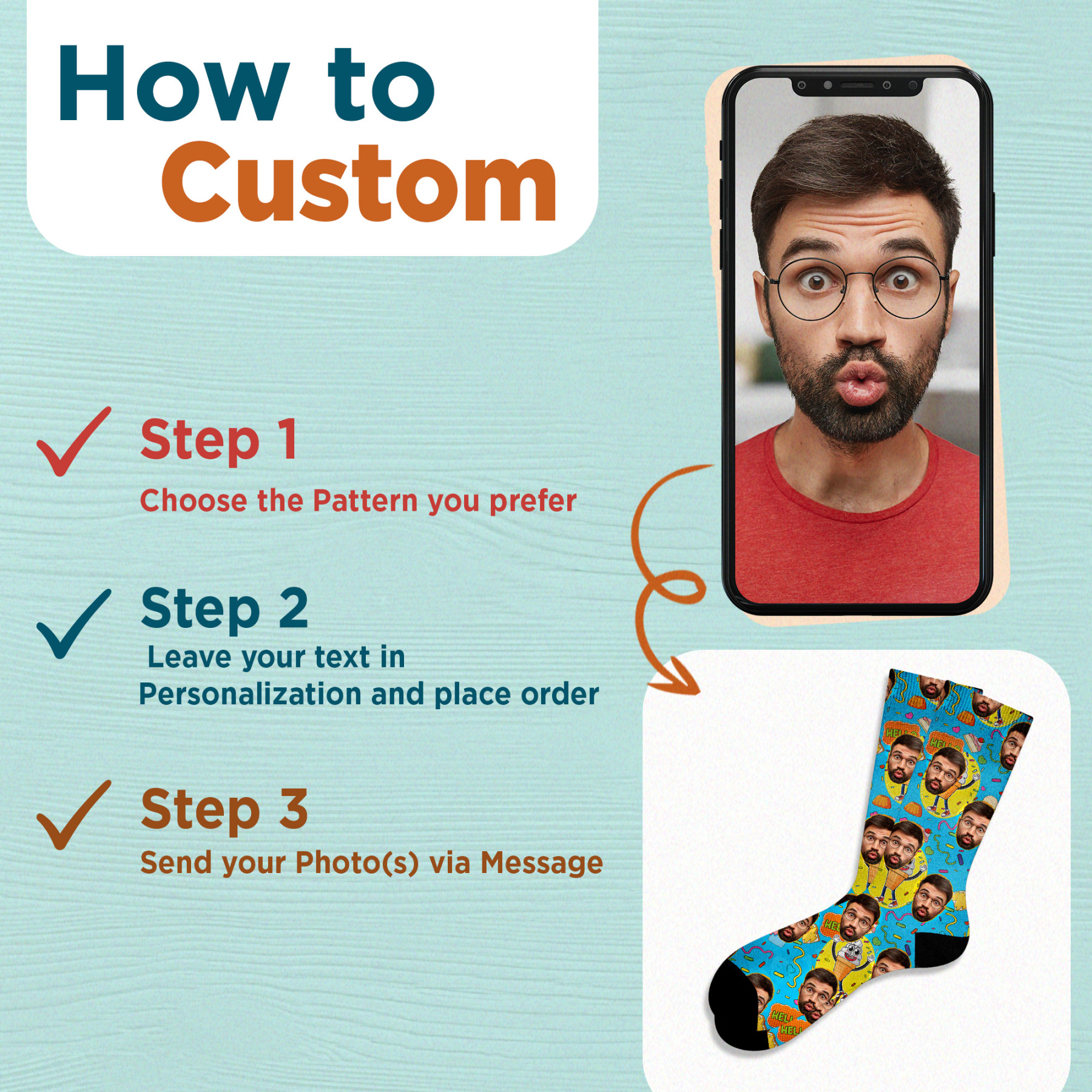 Custom Face Socks from Photo