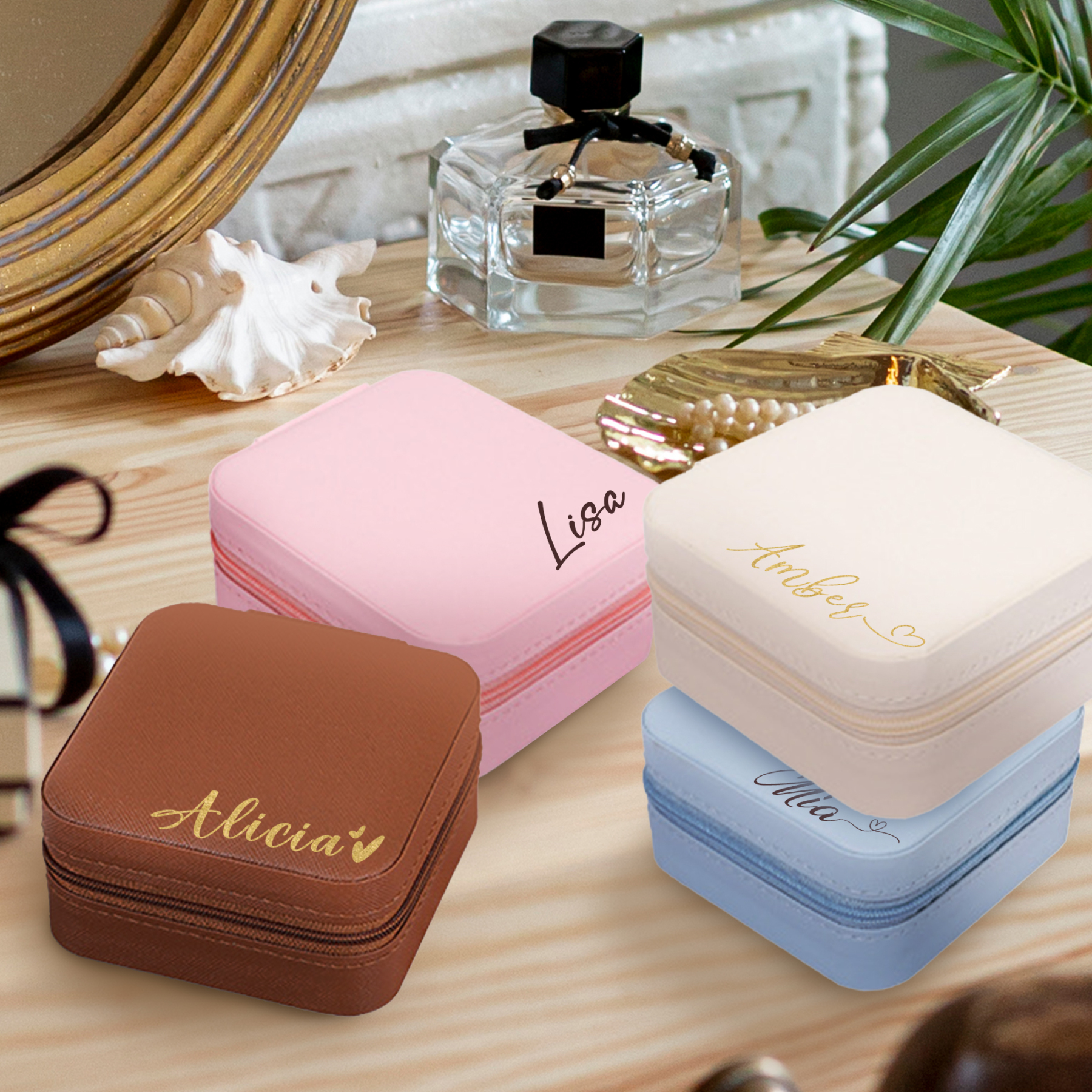 Personalized Name Jewelry Boxes for Girls & Women