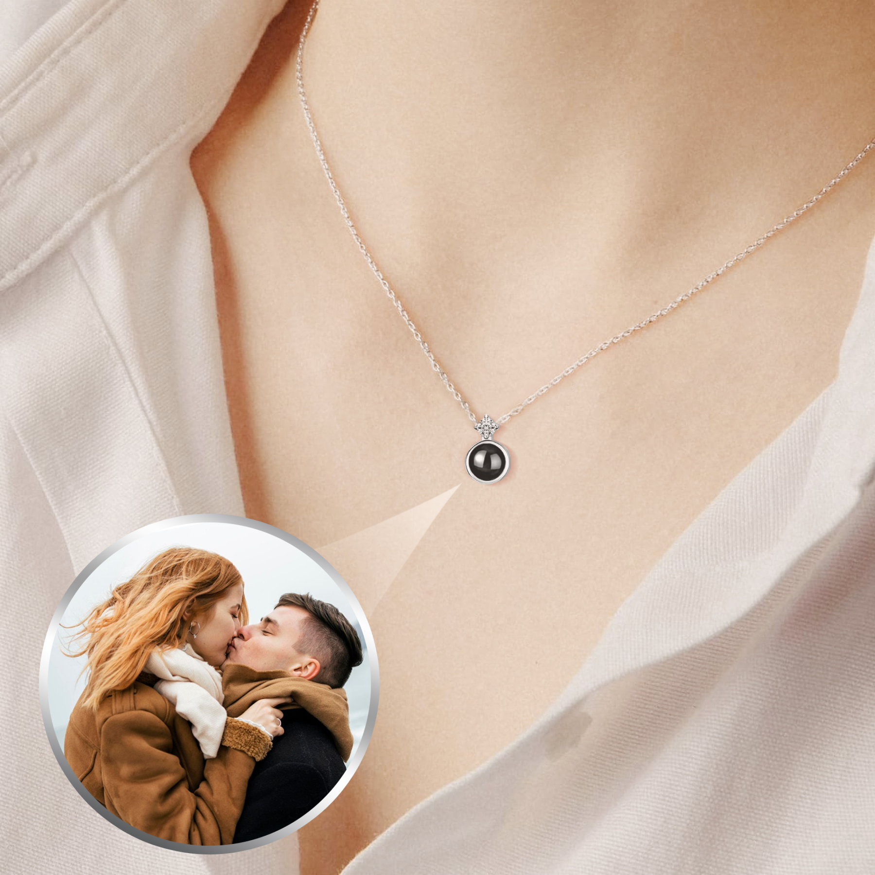 Personalized Photo Projection Necklace