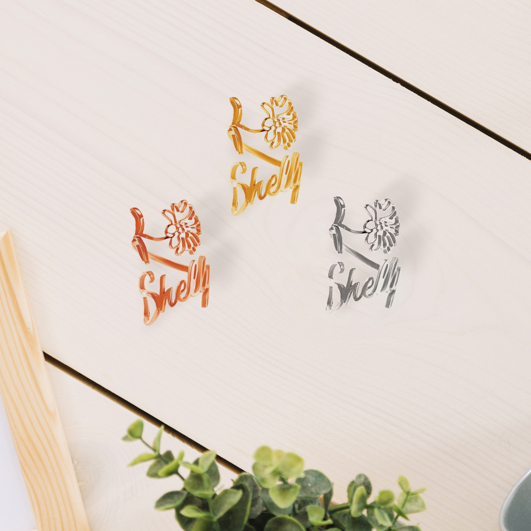 Personalized Birthflower Stethoscope Name Tag