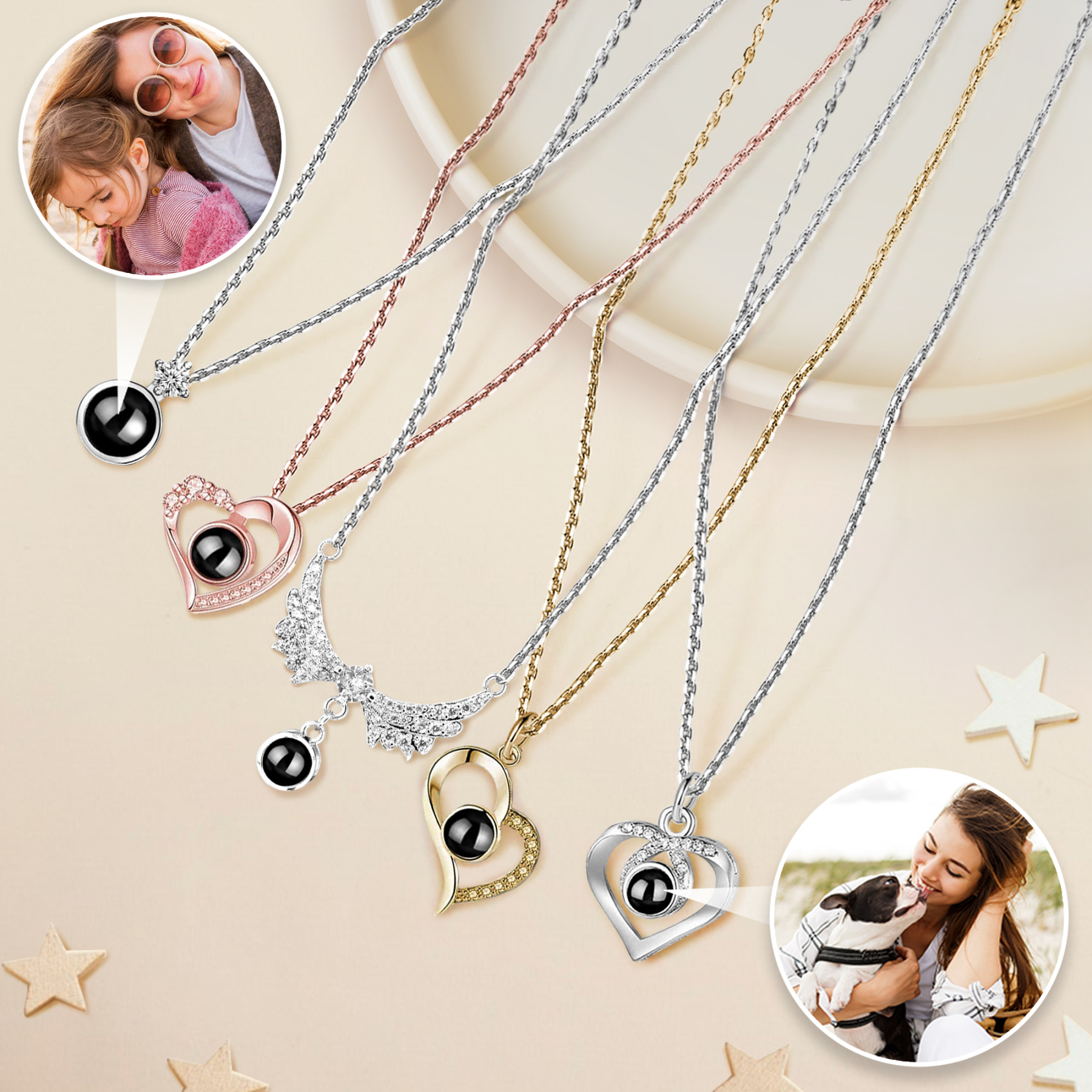 Personalized Photo Projection Necklace