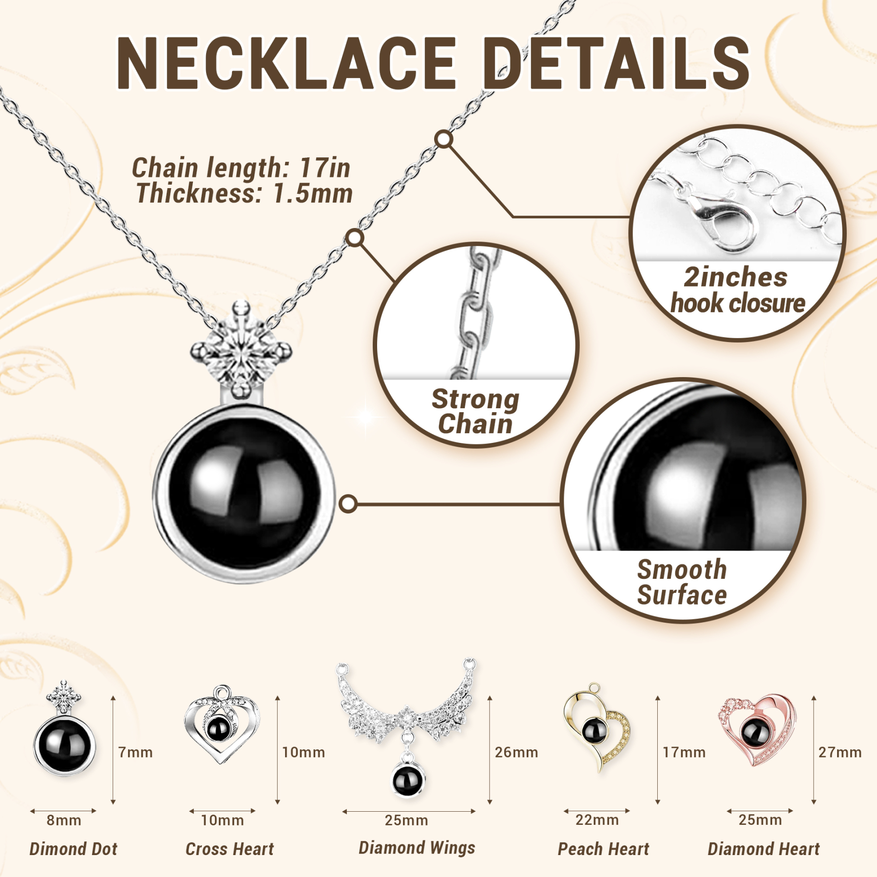 Personalized Photo Projection Necklace