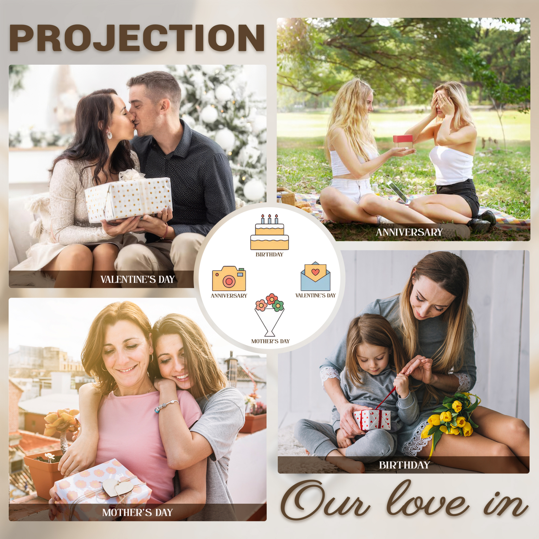 Personalized Photo Projection Necklace