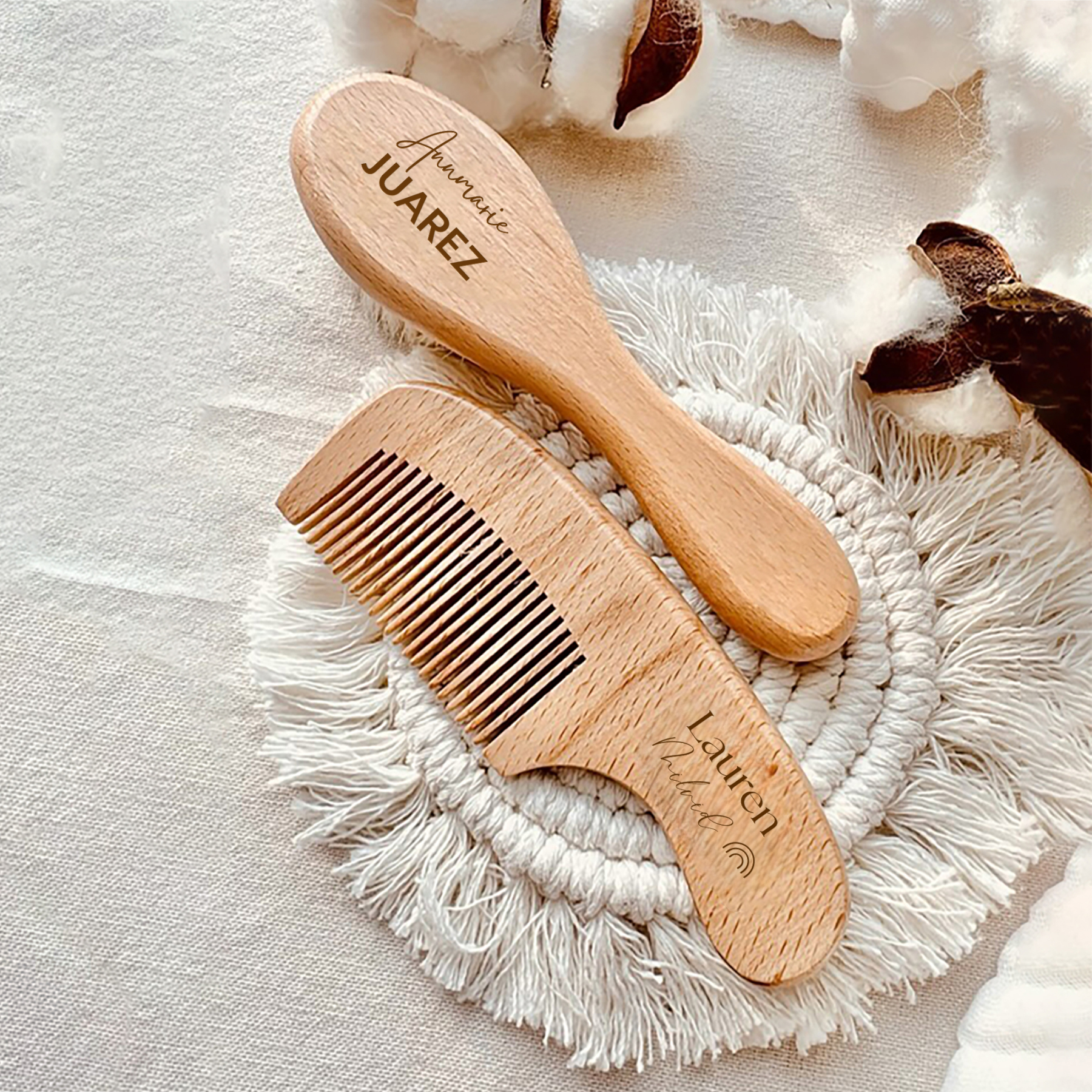 Personalized Baby Hairbrush with Engraved Name