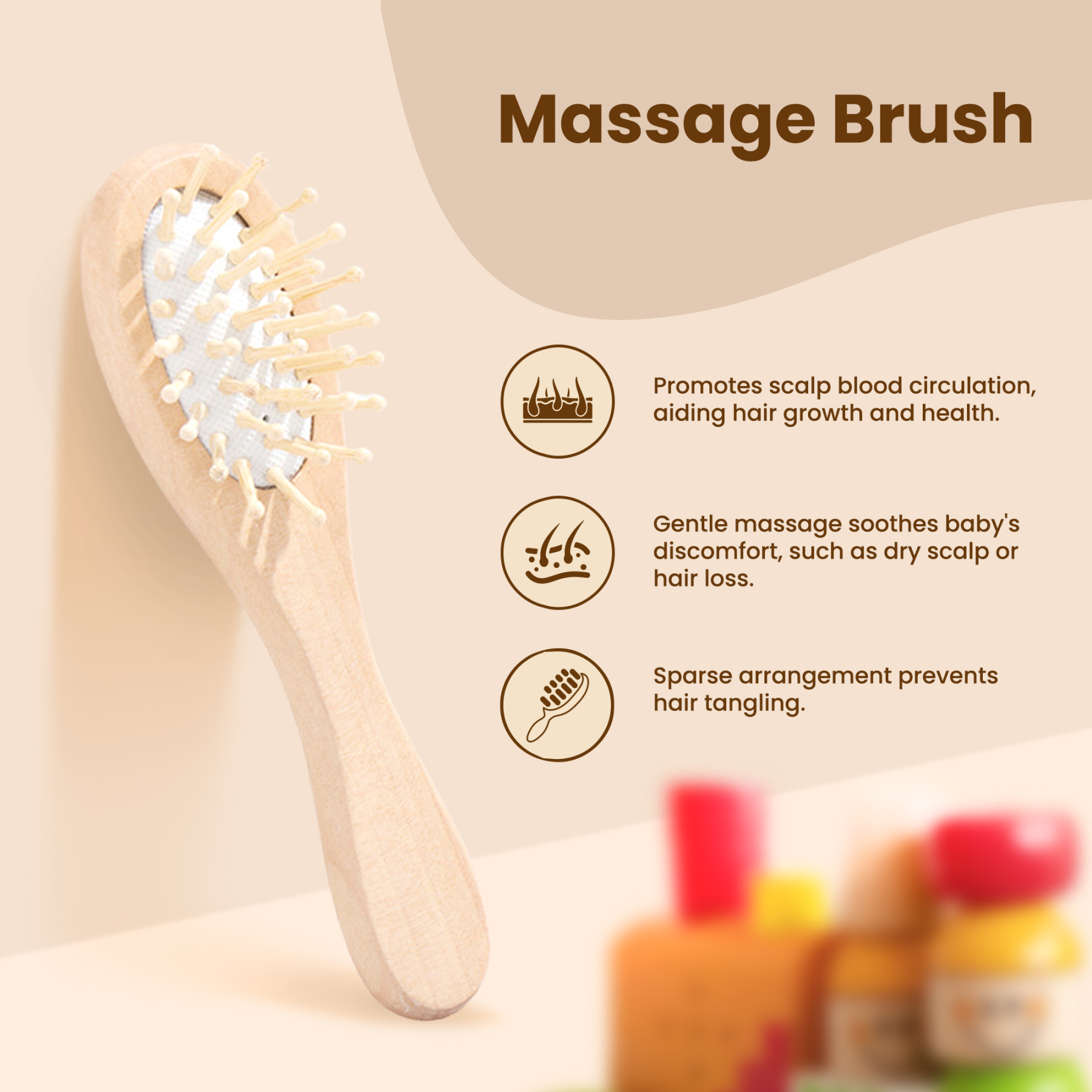 Personalized Baby Hairbrush with Engraved Name