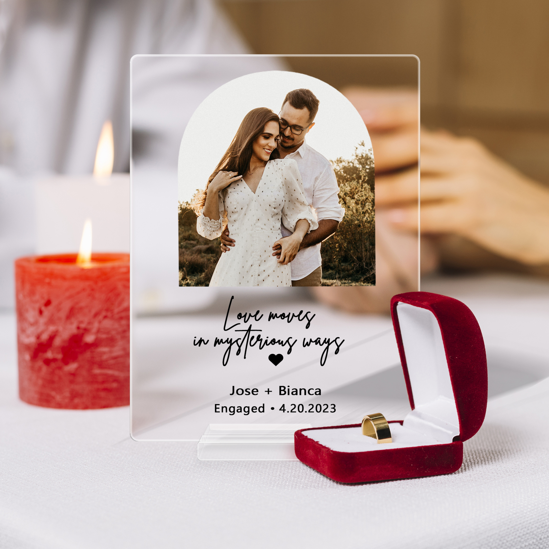 Personalized Engagement Plaque Gifts for Couple